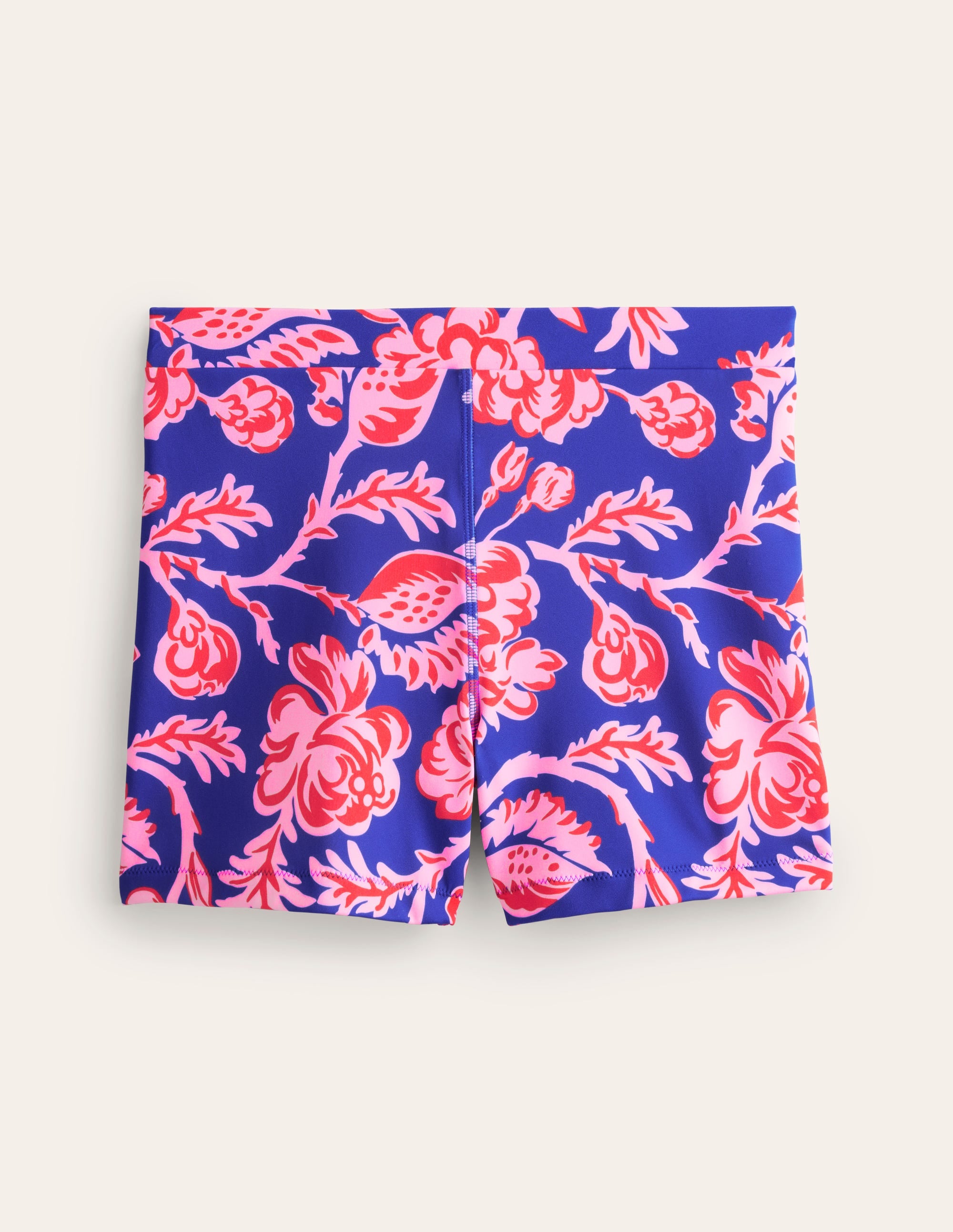 Swim Cycling Shorts-Surf The Web Blue, Rose Blush - Image 5