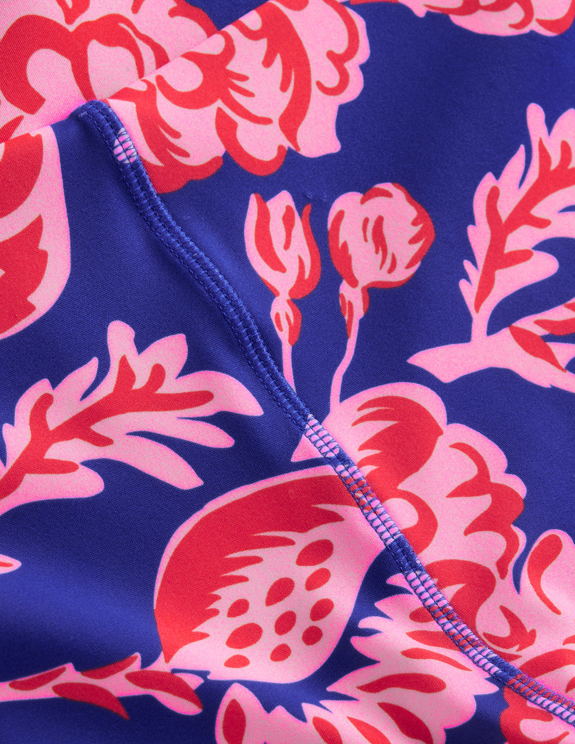 Swim Cycling Shorts-Surf The Web Blue, Rose Blush - Image 6