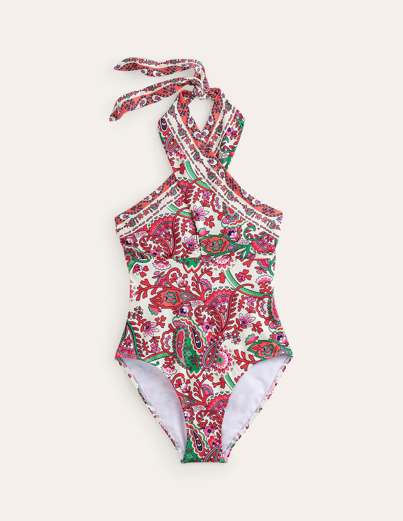 Cross Front Halter Swimsuit-Multi, Fantastical-6