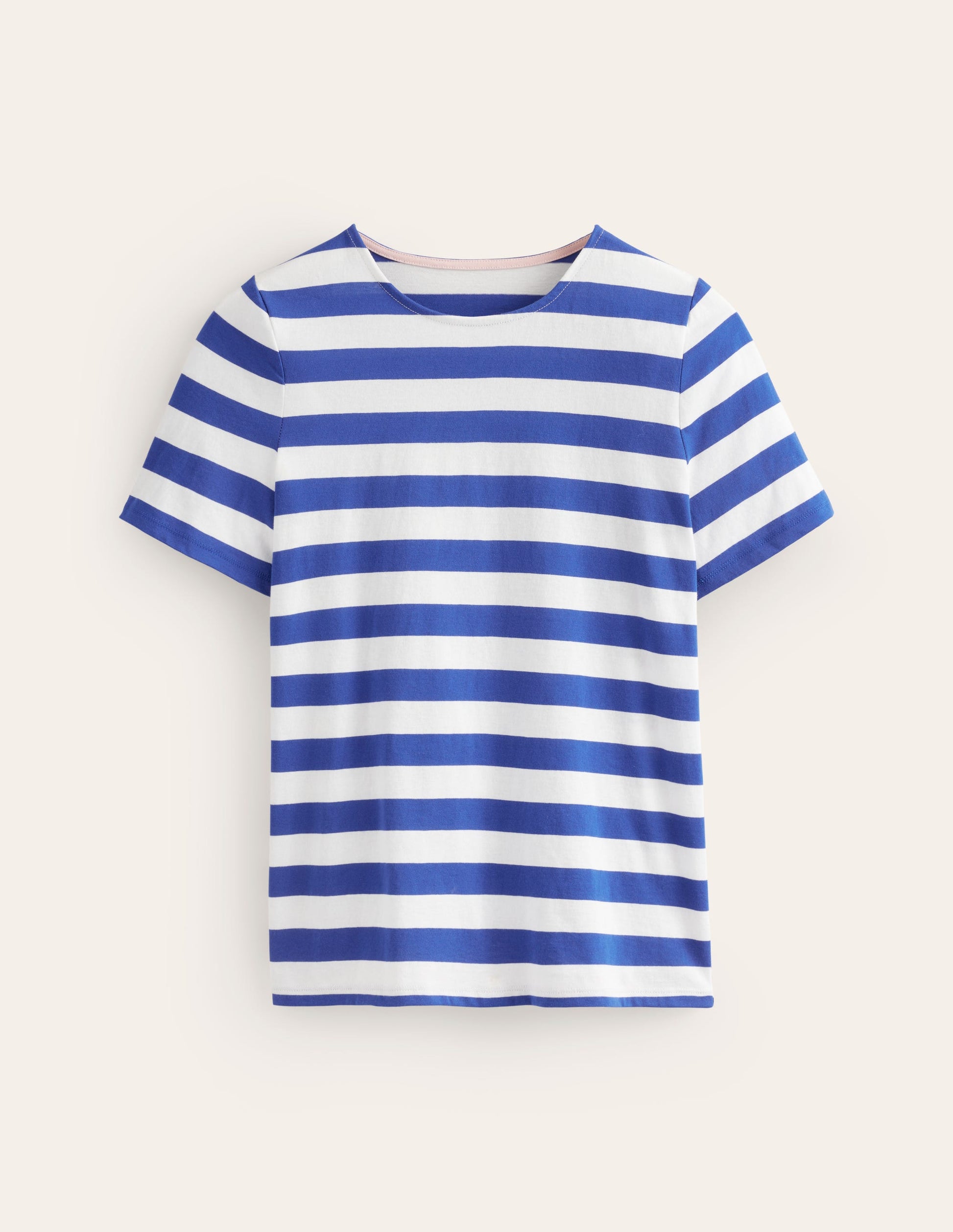 Bea Short Sleeve Breton-Blue, Ivory-5