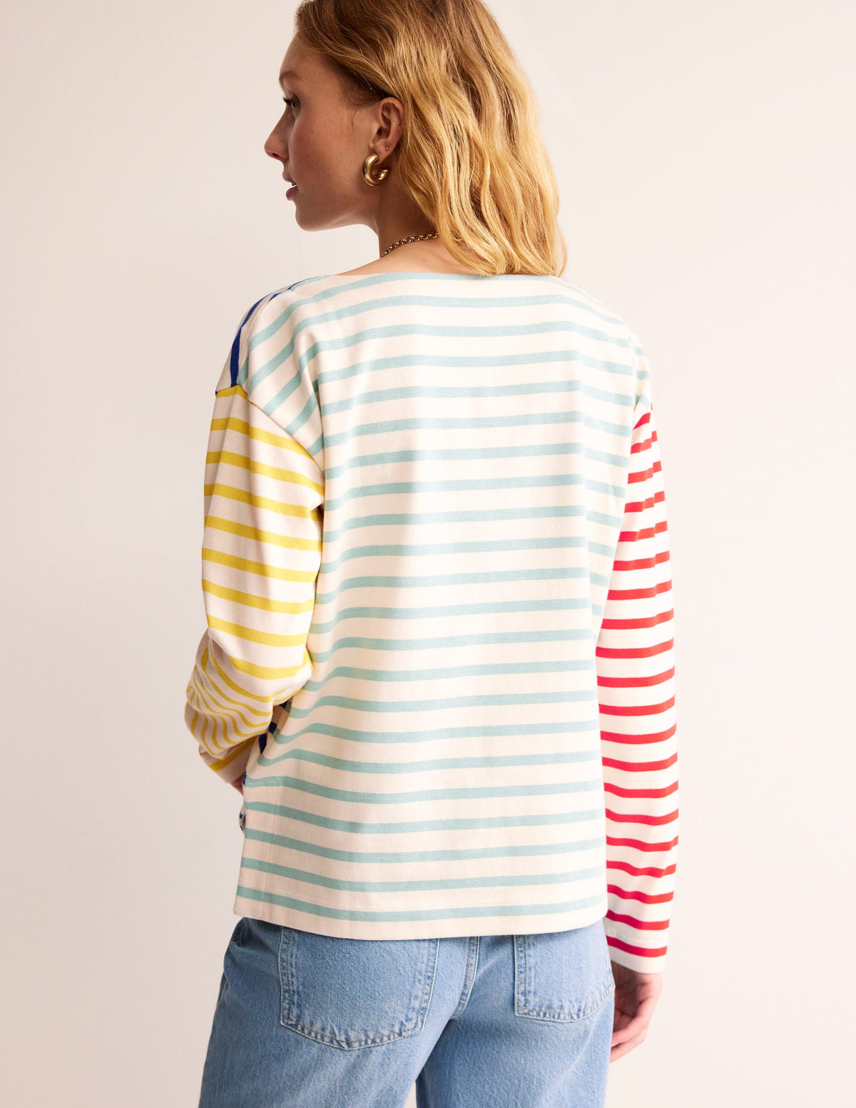 Sophie Hotch Potch Breton Top-Ivory, Multi Hotch Stripe - Image 3