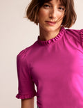 Supersoft Frill Detail T-shirt-Rose Violet