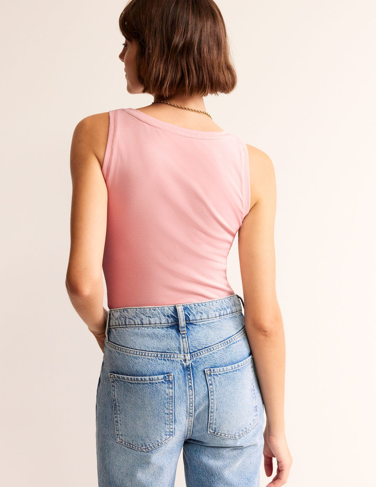 Essential Scoop-Neck Vest-Milkshake - Image 3