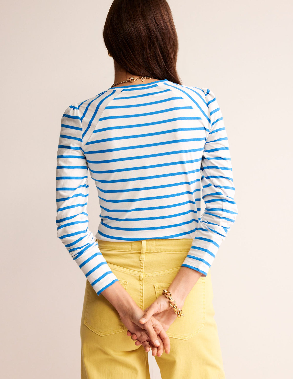 Arabella Stripe T-Shirt-Brilliant Blue - Image 3