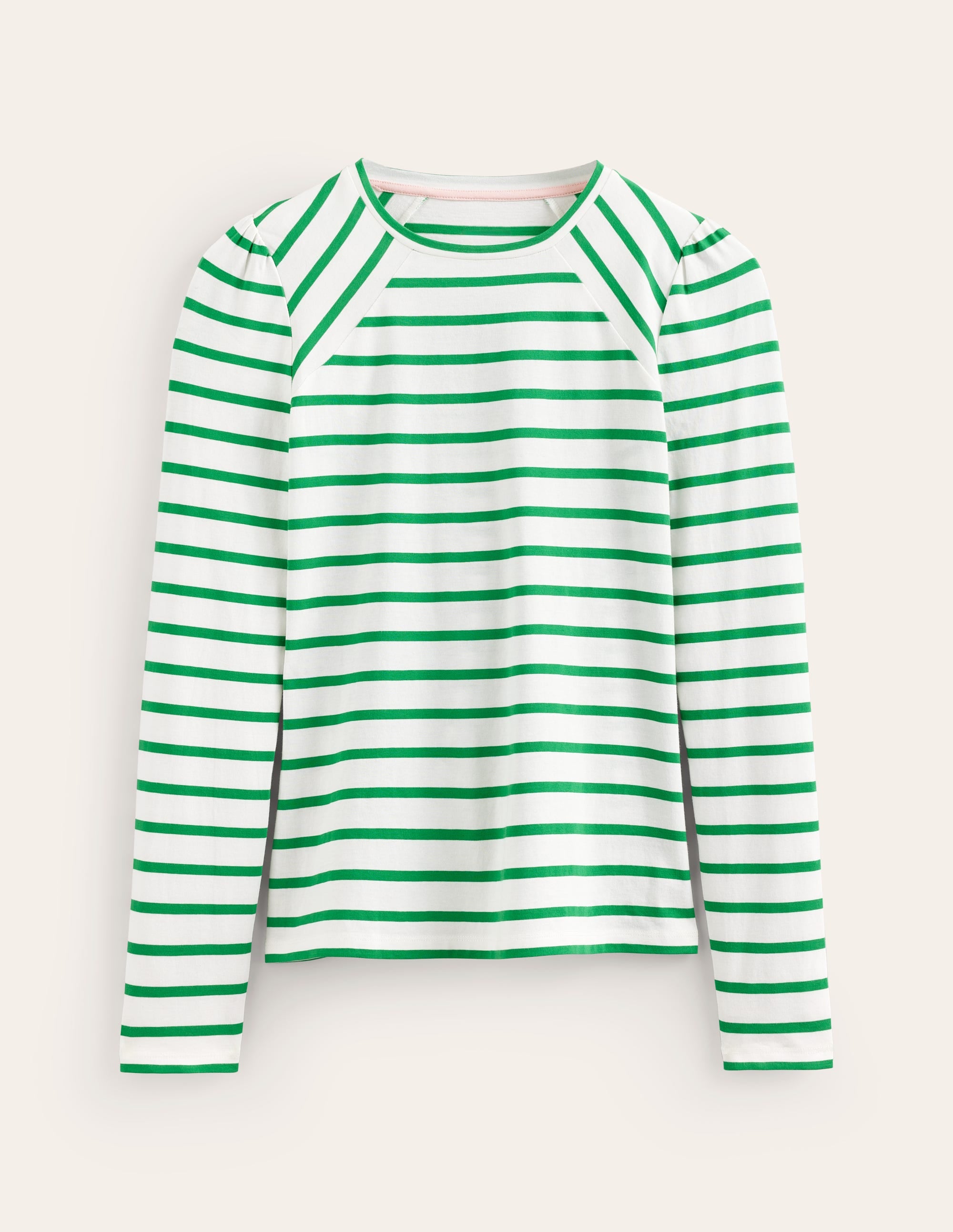 Arabella Stripe T-Shirt-Green Tambourine - Image 5