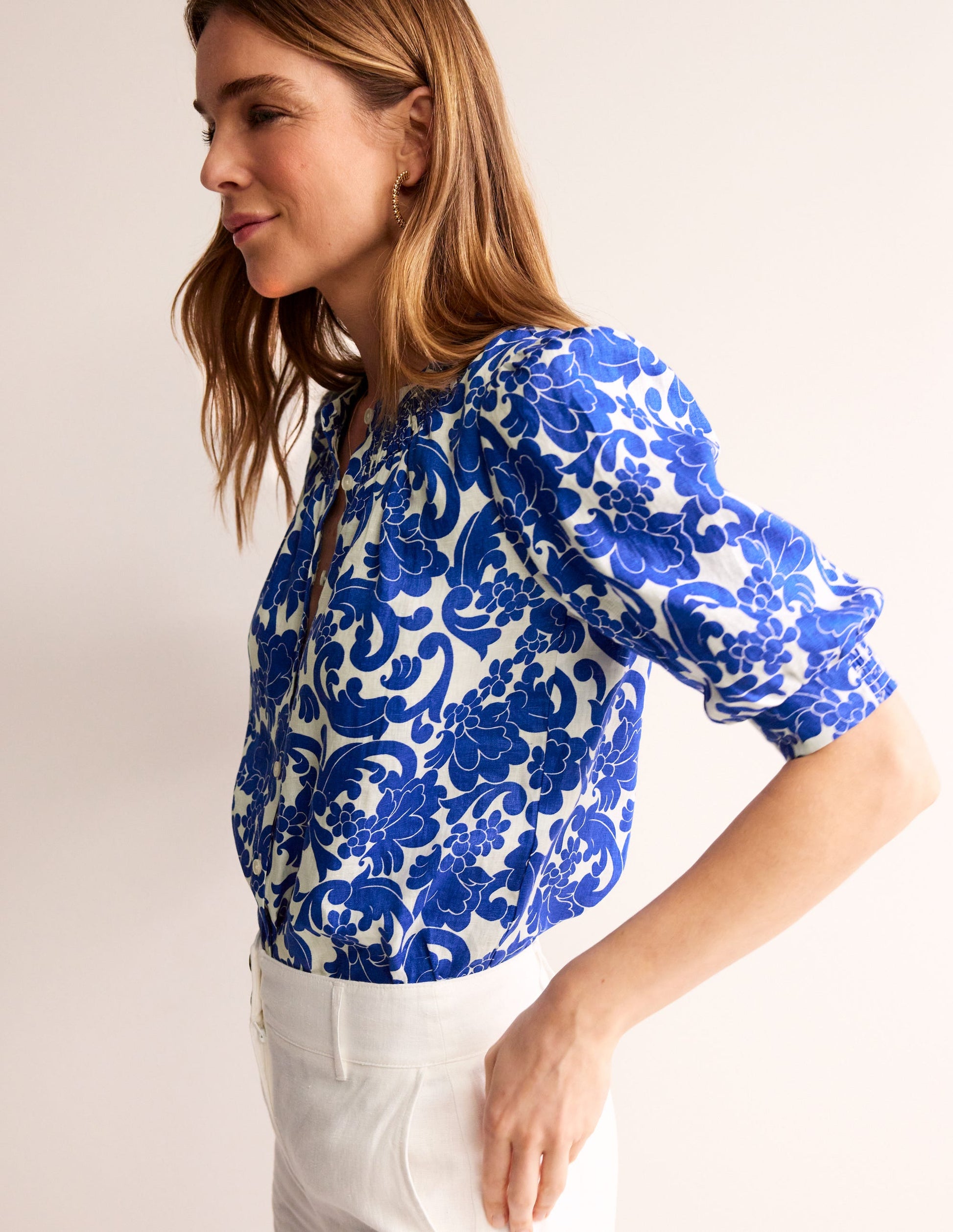 Ada Linen Top-Surf the Web, Opulent Whirl-1
