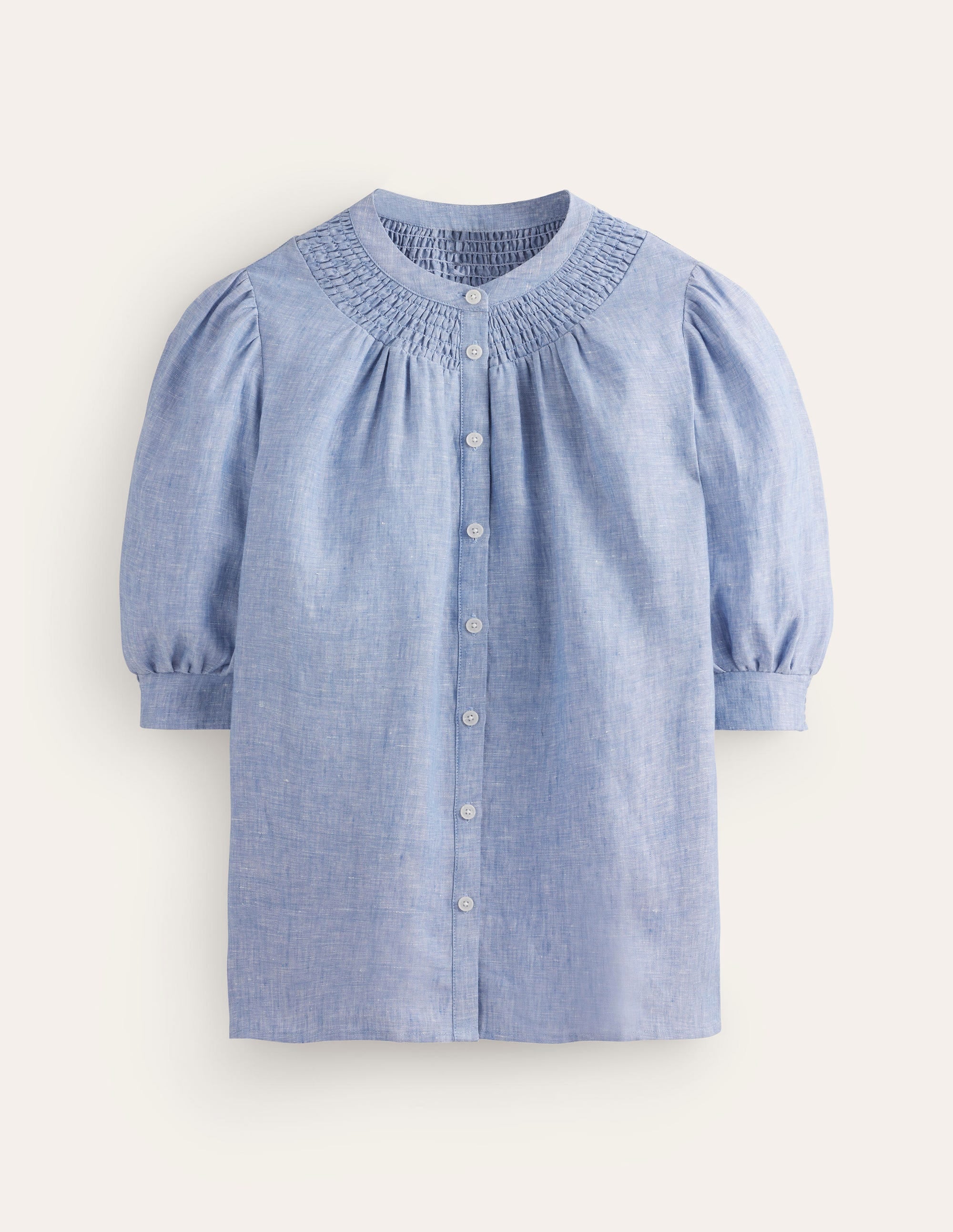Ada Linen Top-Chambray - Image 5