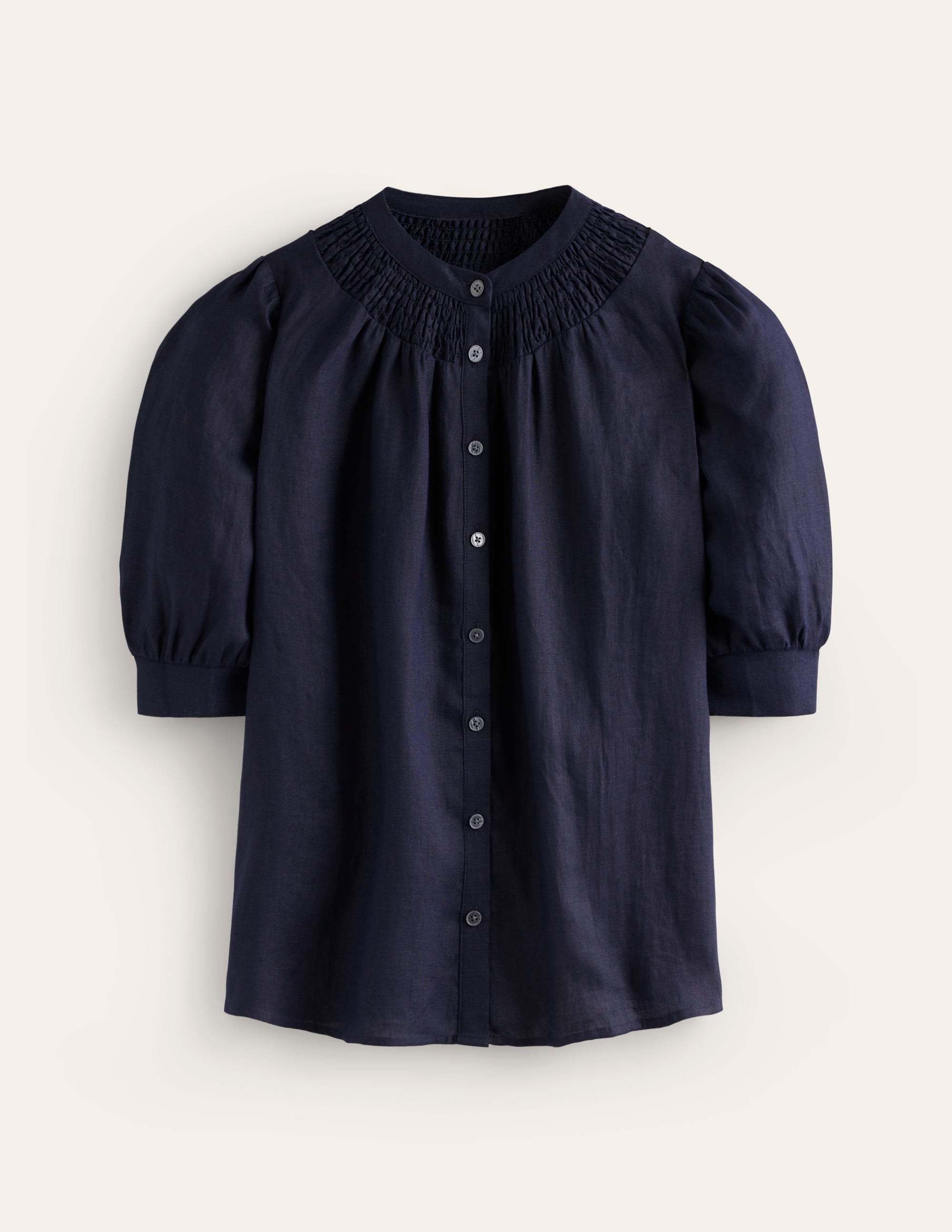 Ada Linen Top-Navy - Image 5