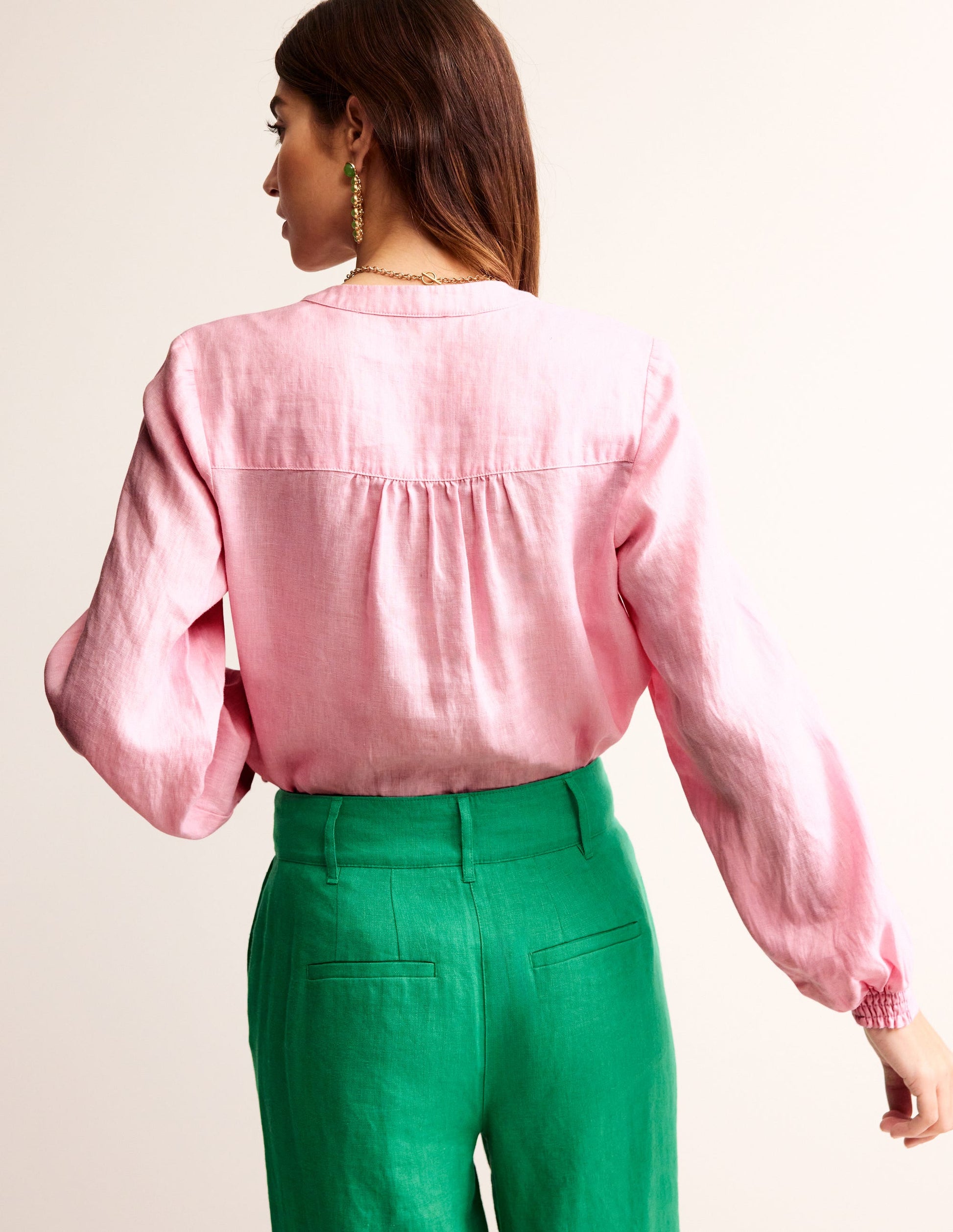 Alice Linen Top-Orchid Pink-3