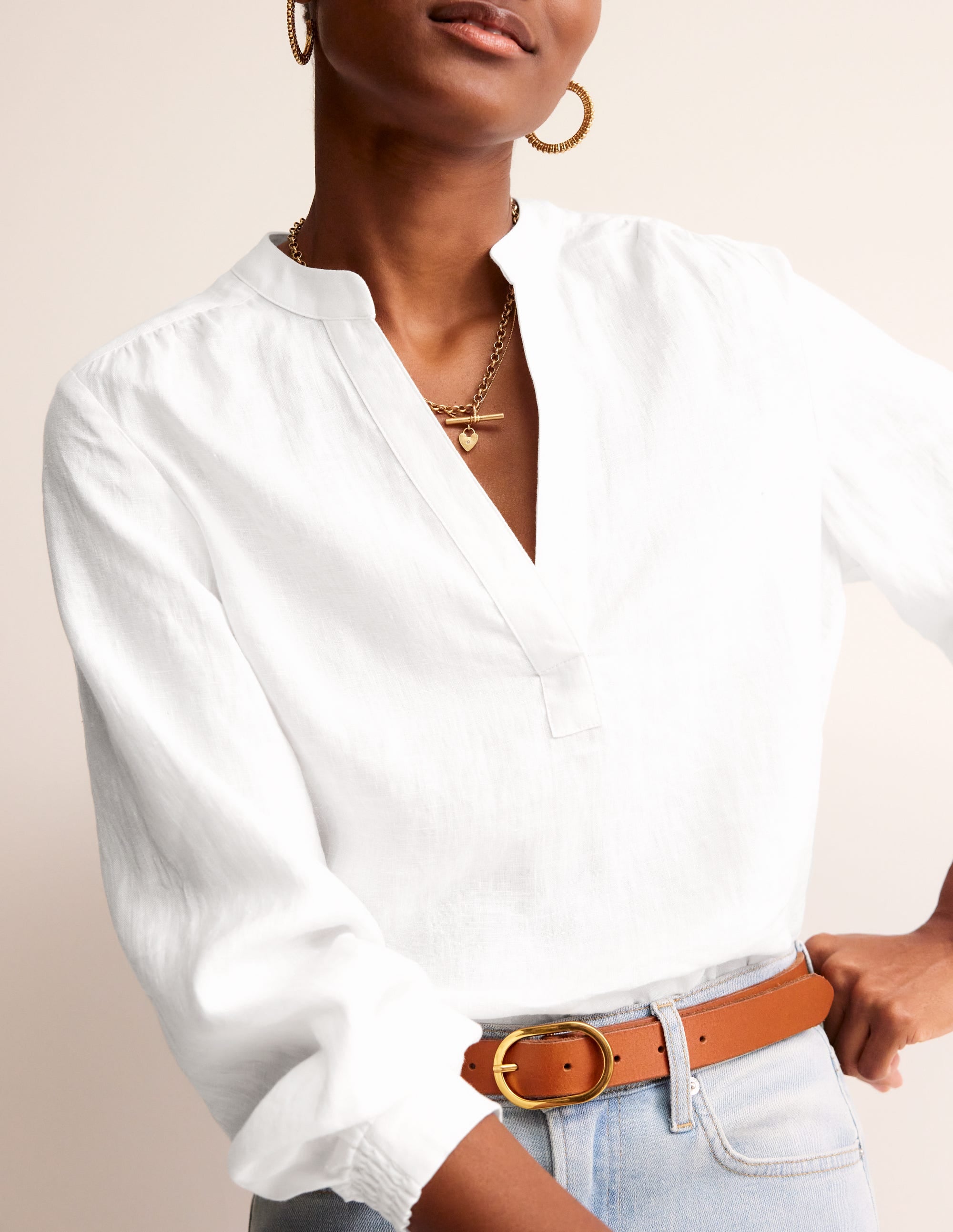 Alice Linen Top-White - Image 2