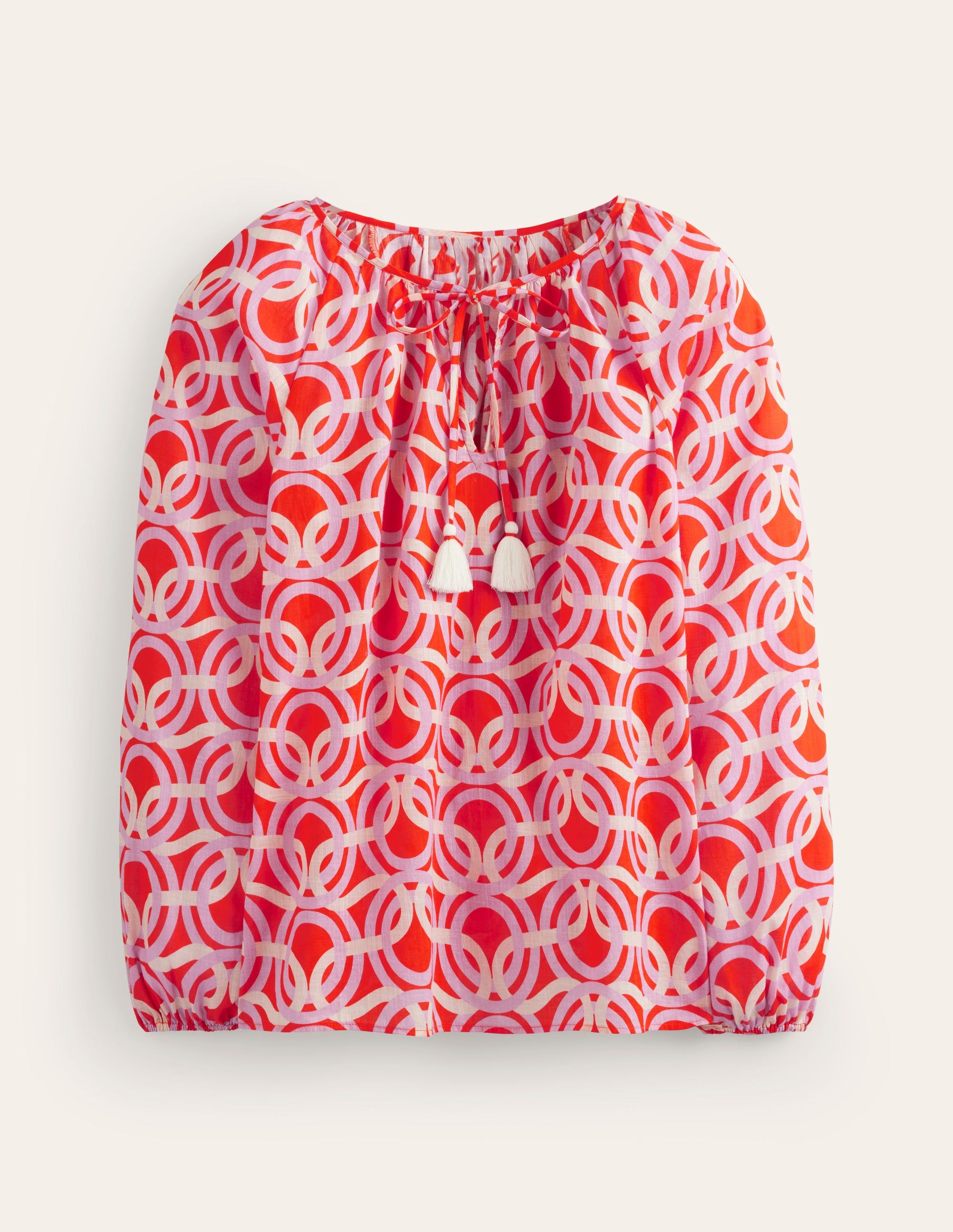 Serena Cotton Blouse-Fiesta, Geo Whirl-5