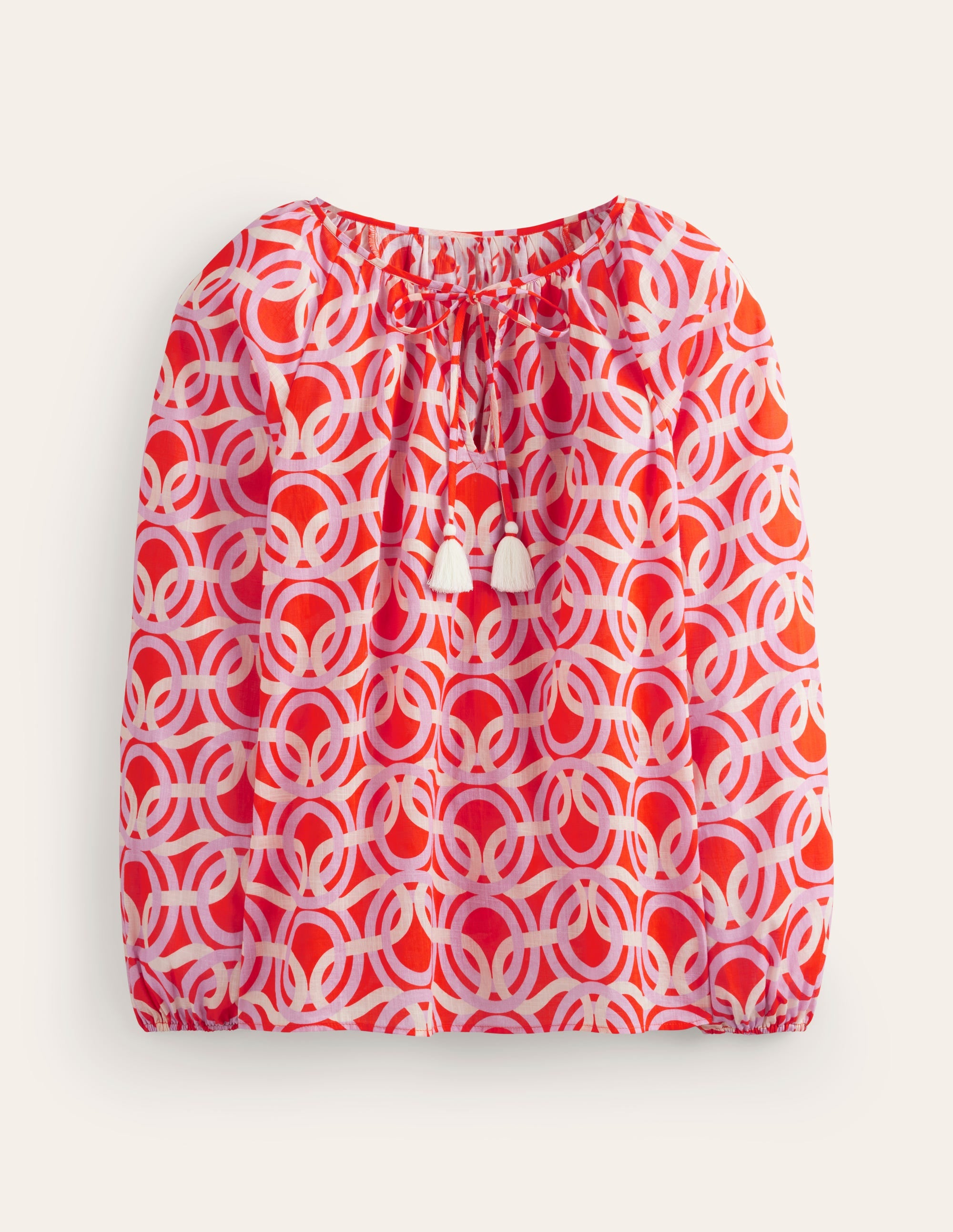 Serena Cotton Blouse-Fiesta, Geo Whirl - Image 5