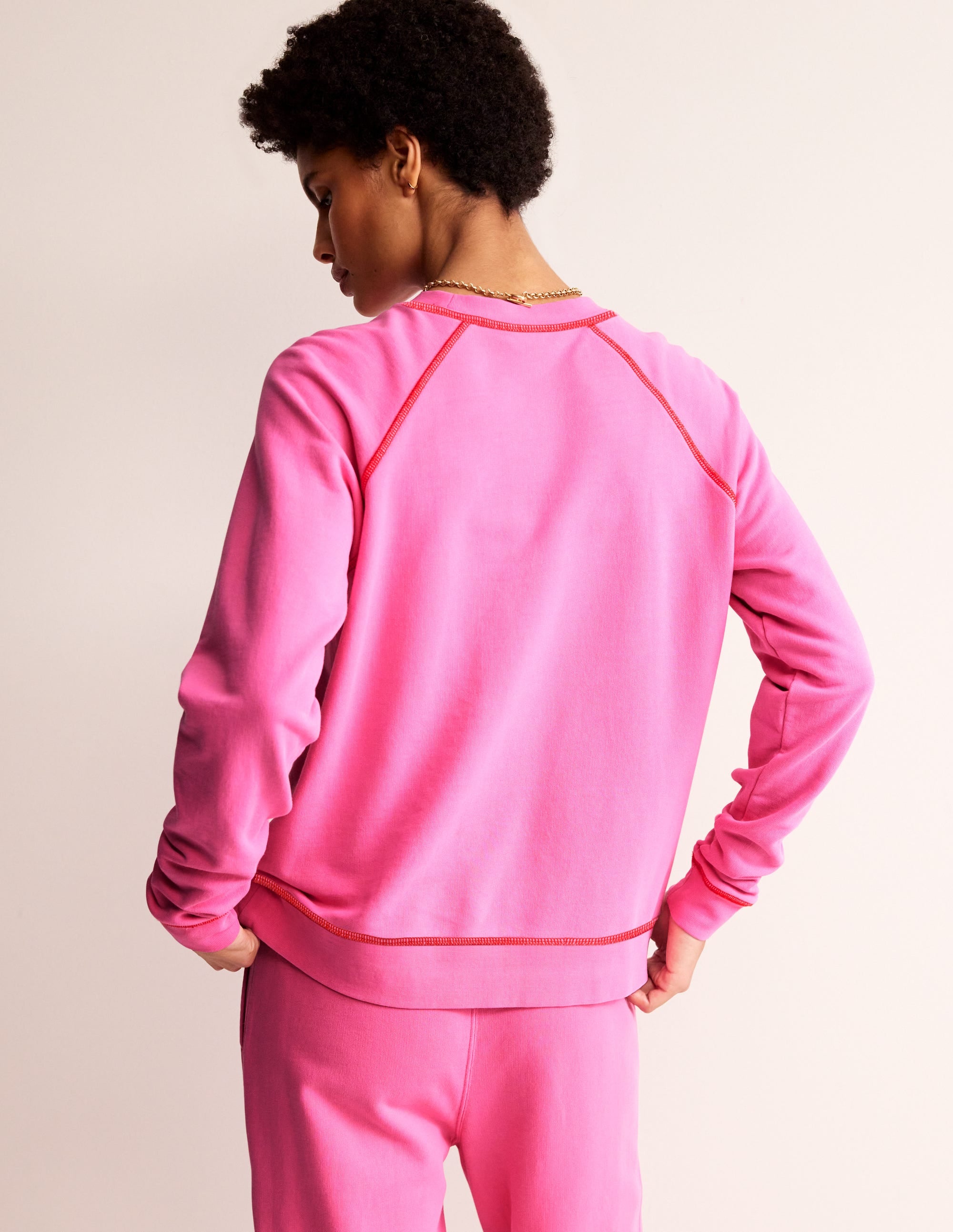 Washed Raglan Sweatshirt-Sangria Sunset - Image 3