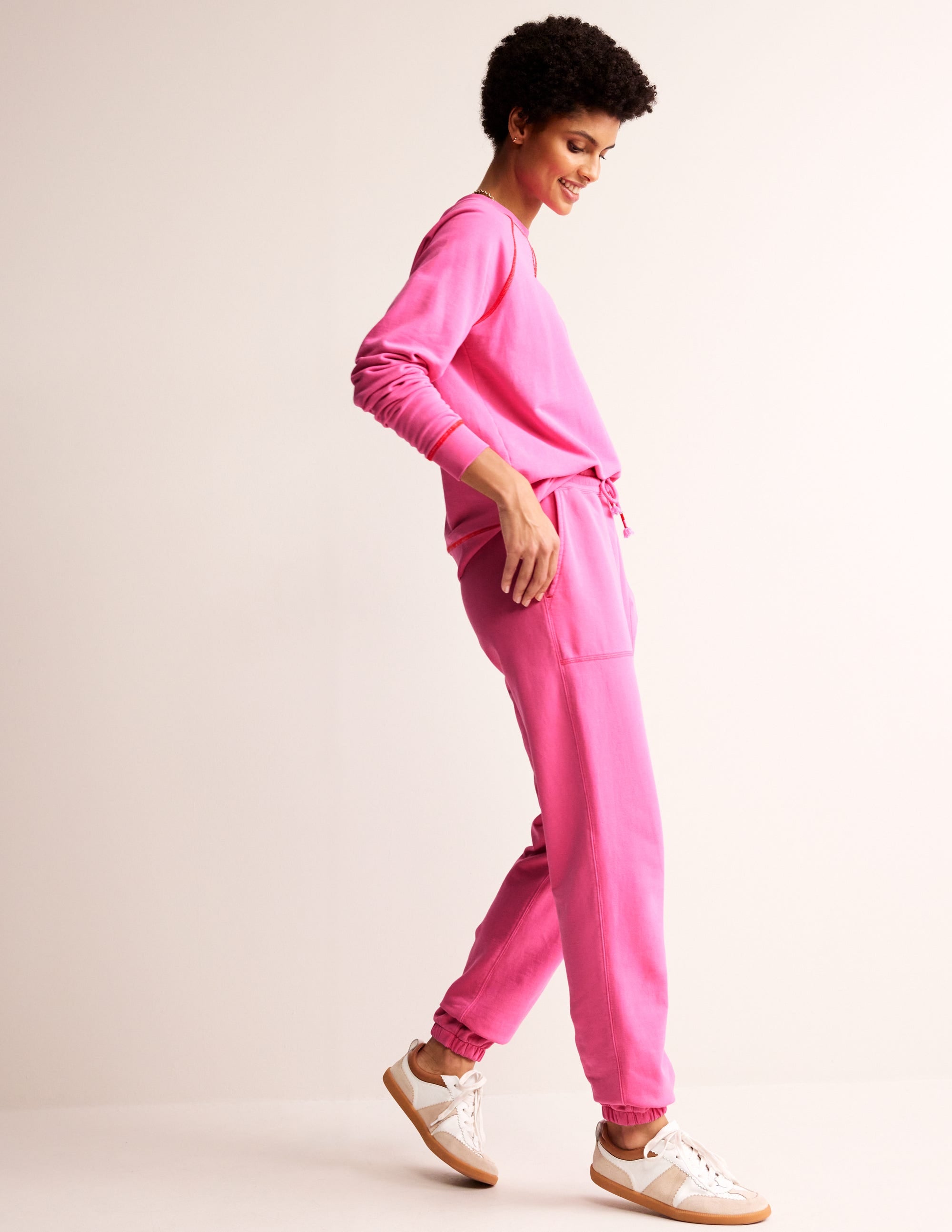 Washed Raglan Sweatshirt-Sangria Sunset - Image 4