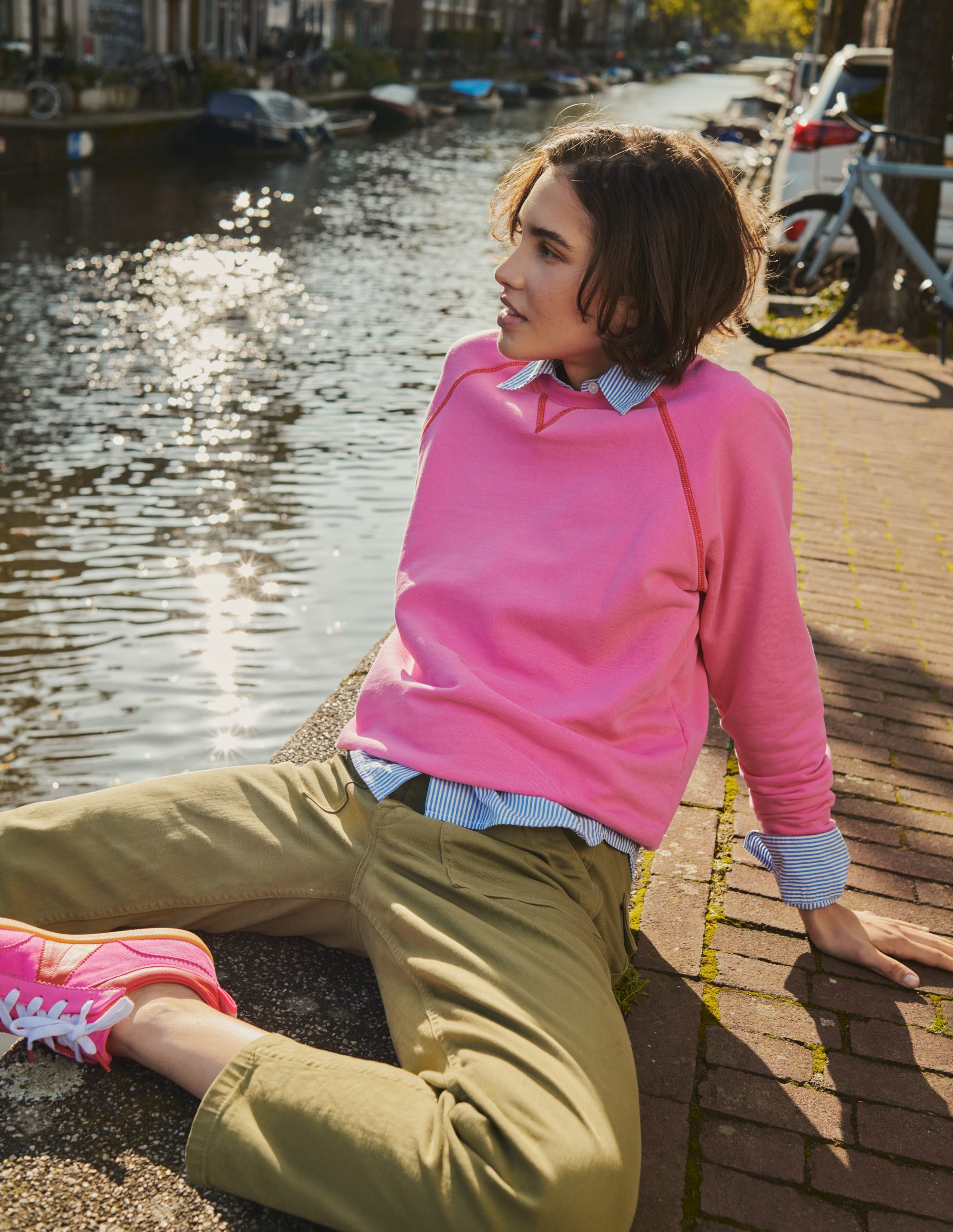 Washed Raglan Sweatshirt-Sangria Sunset - Image 5