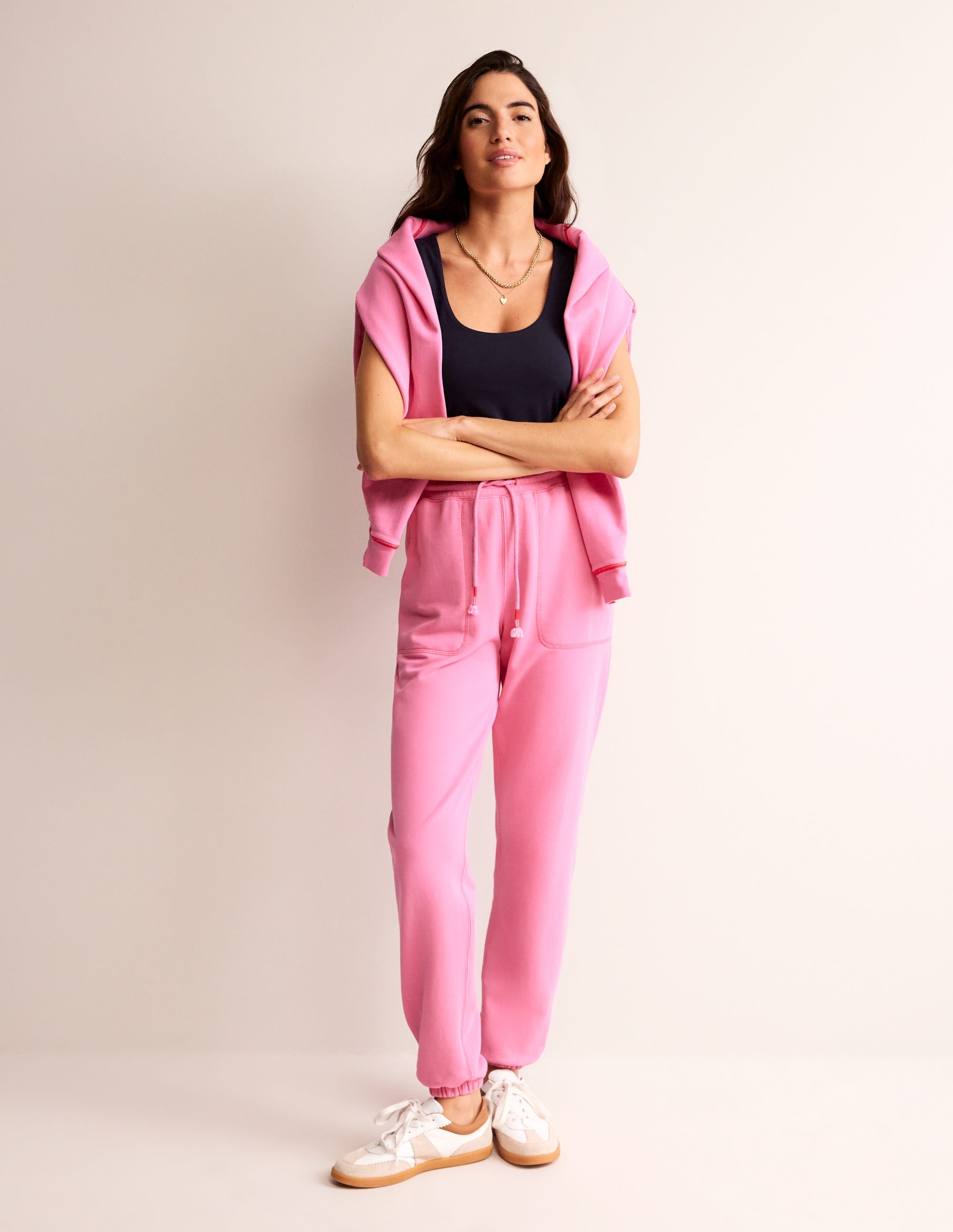 Double Layer Scoop Neck Vest-Navy - Image 4