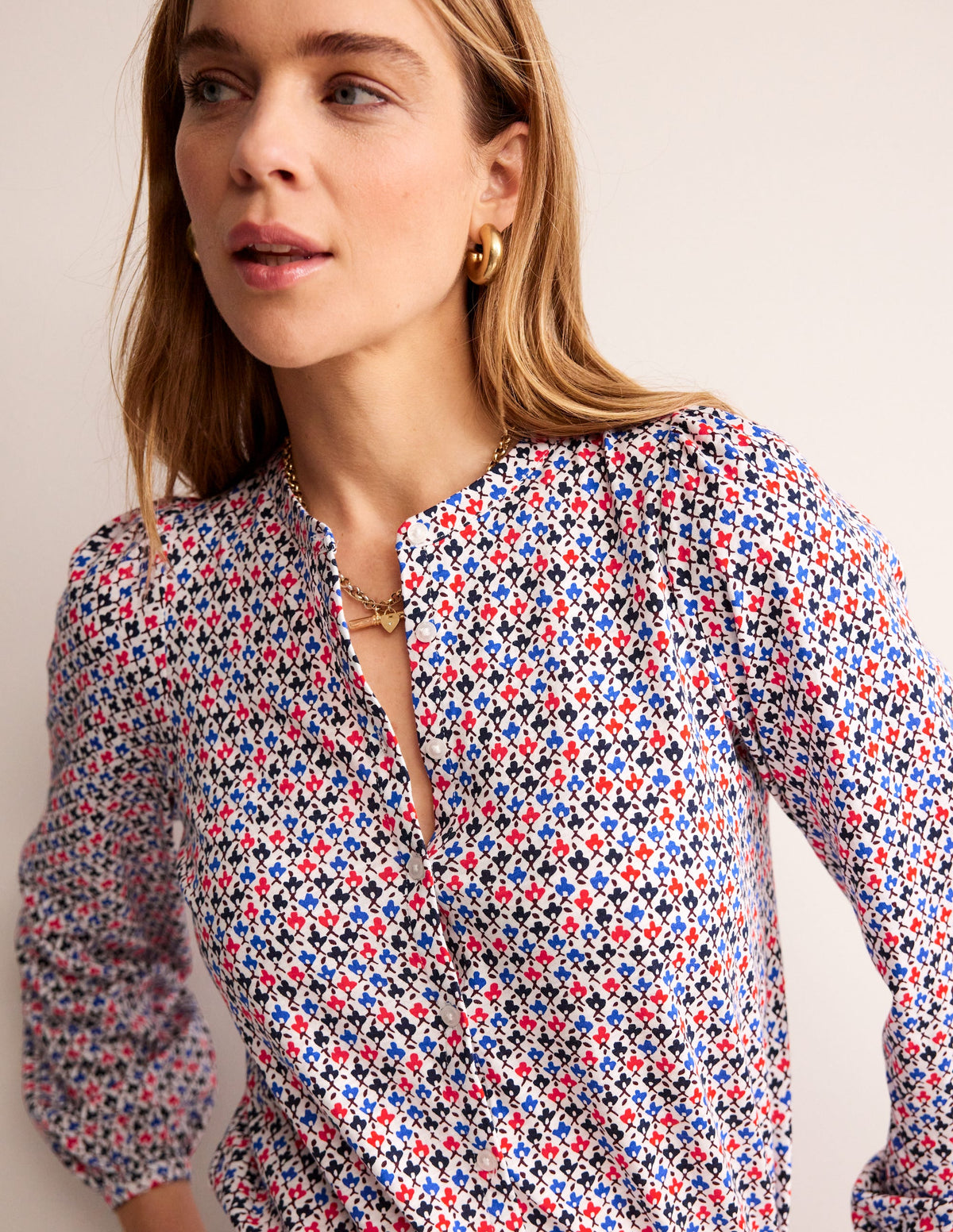 Marina Jersey Shirt-Multi, Trellis Bud - Image 2