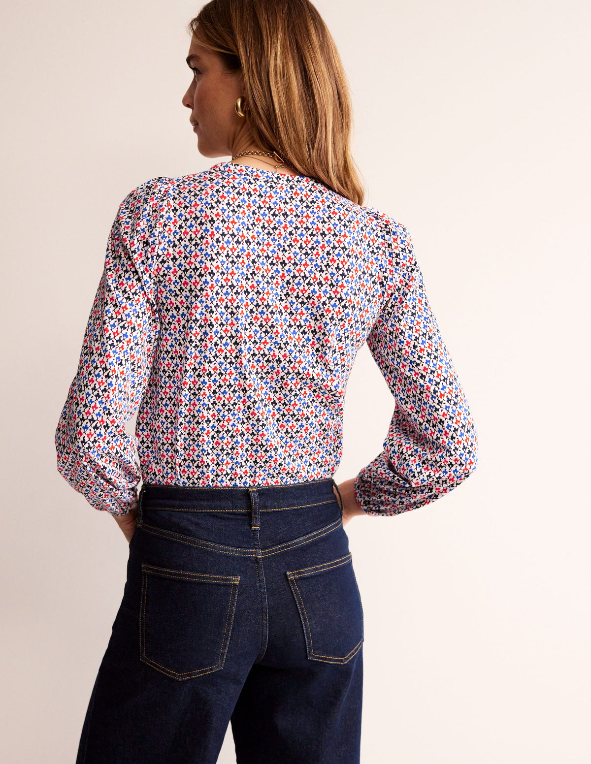 Marina Jersey Shirt-Multi, Trellis Bud-3