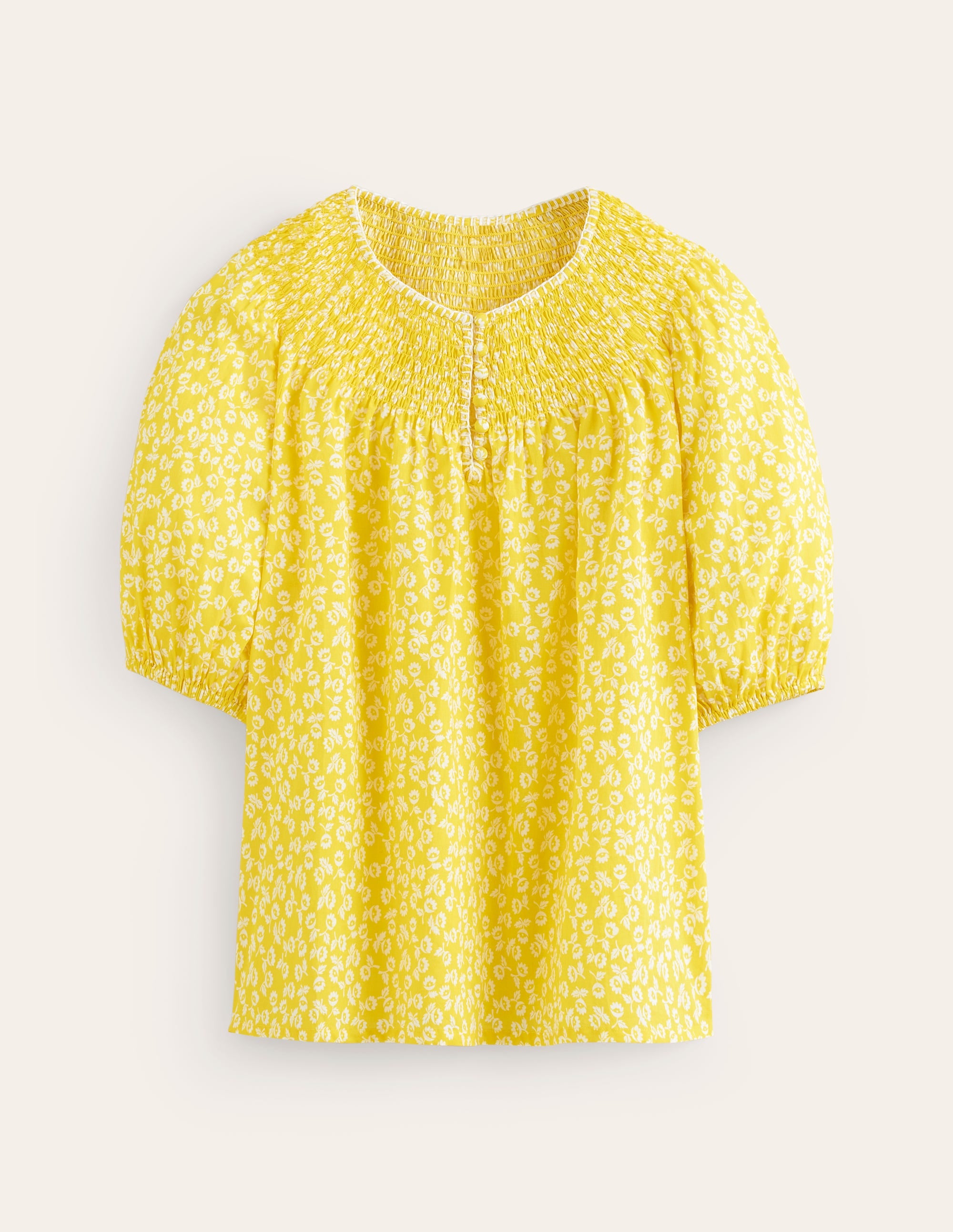 Easy Stitch Detail Top-Passion Fruit, Ditsy Bud - Image 5