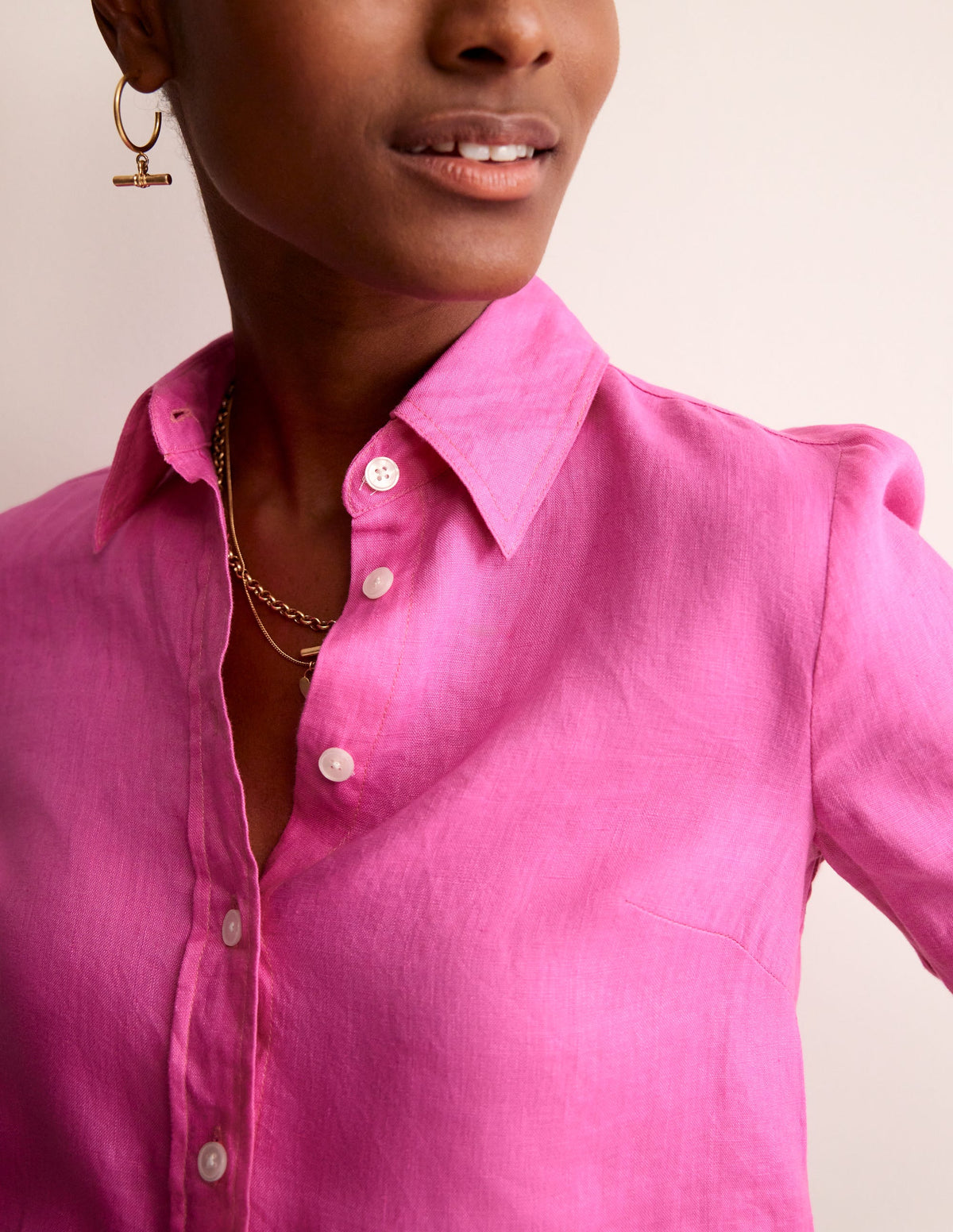 Sienna Linen Shirt-Pop Pansy-2