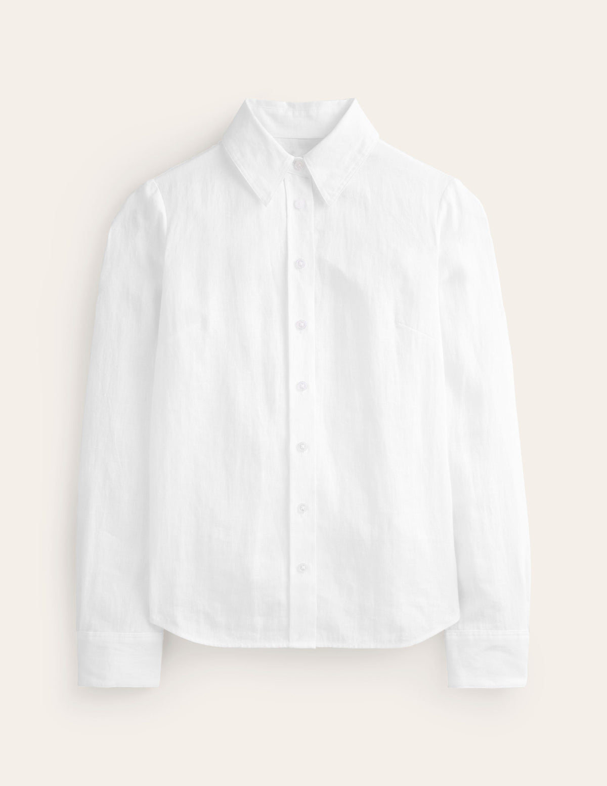 Sienna Linen Shirt-White - Image 6