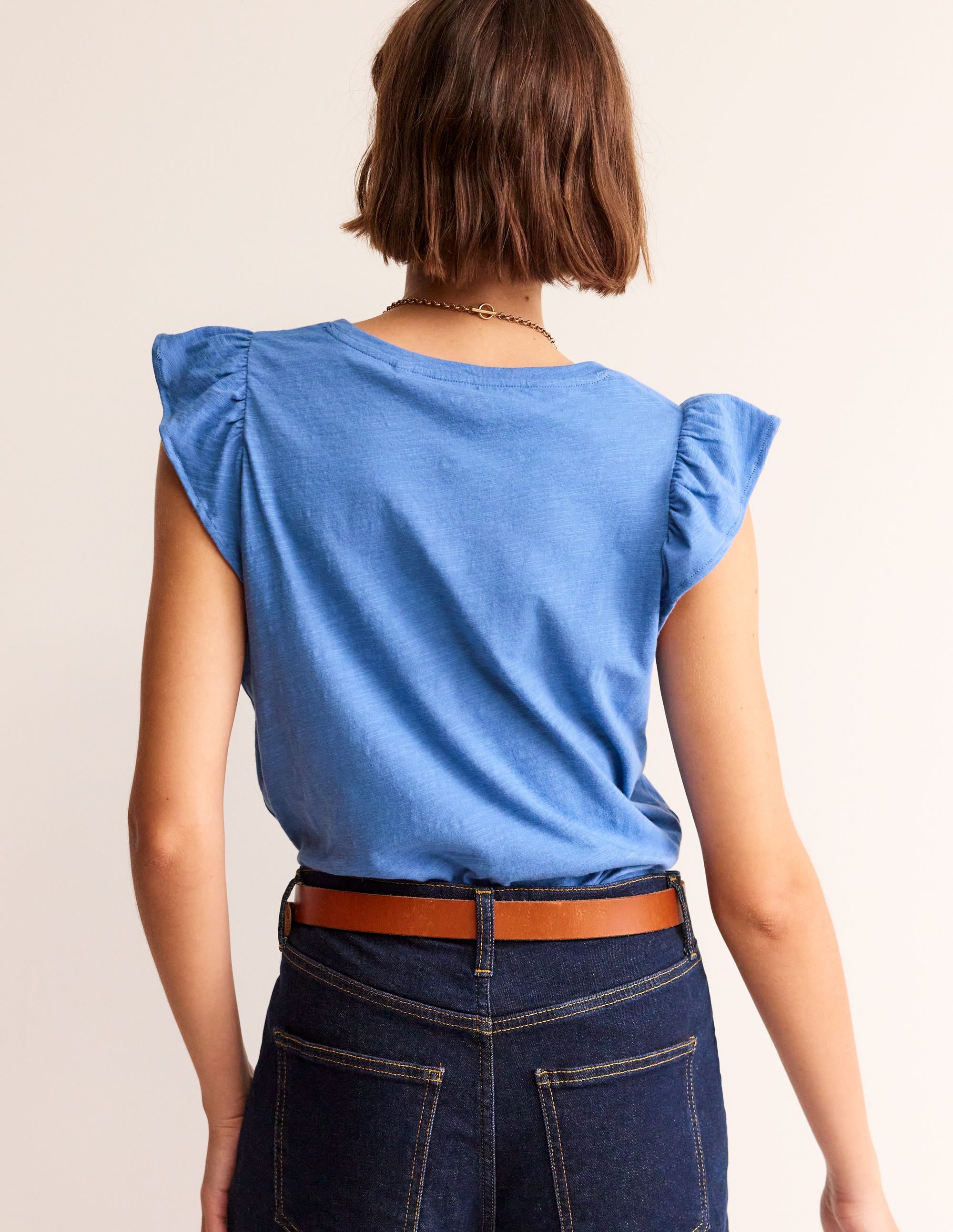 Cotton Flutter Top-Ebb and Flow Blue - Image 3