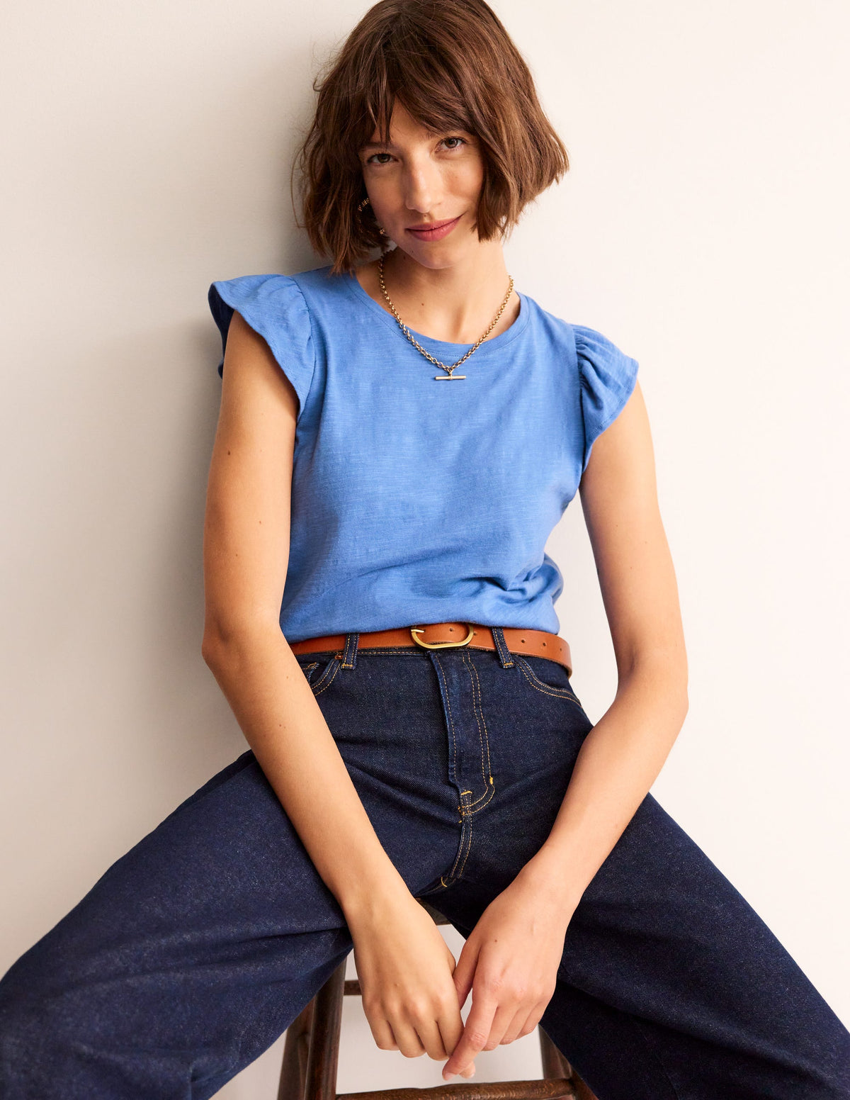 Cotton Flutter Top-Ebb and Flow Blue - Image 4