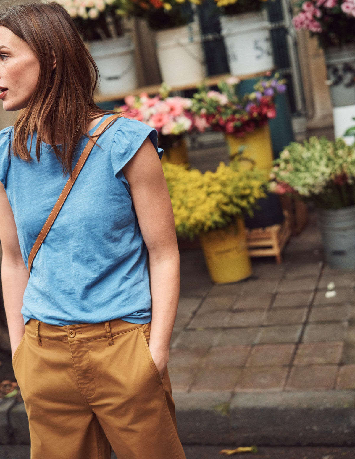 Cotton Flutter Top-Ebb and Flow Blue - Image 5