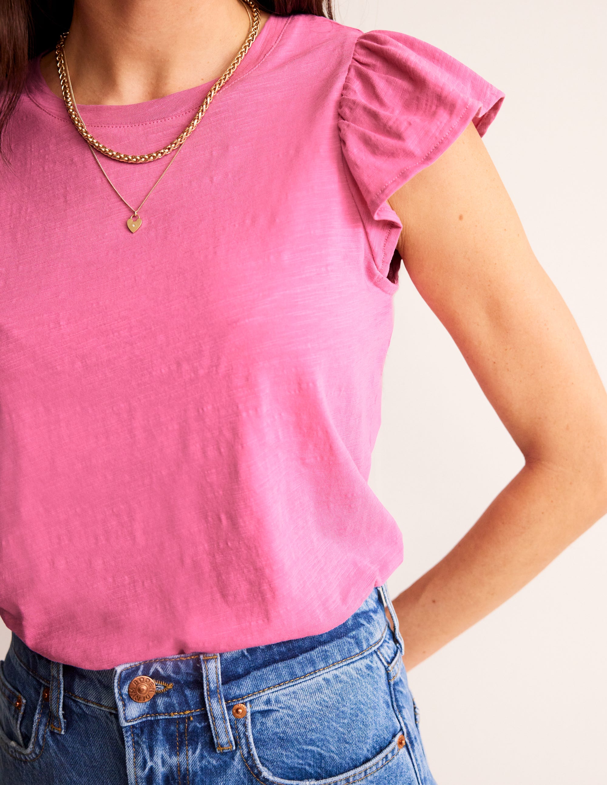 Cotton Flutter Top-Sangria Sunset - Image 2
