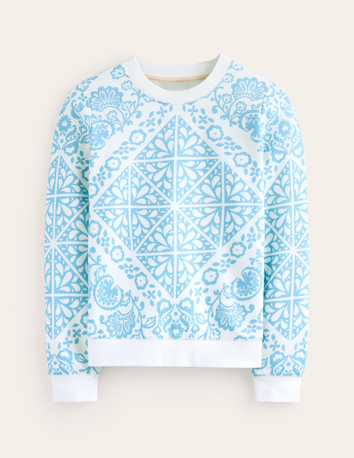 Hannah Printed Sweatshirt-Ivory, Mosaic Terrace-5