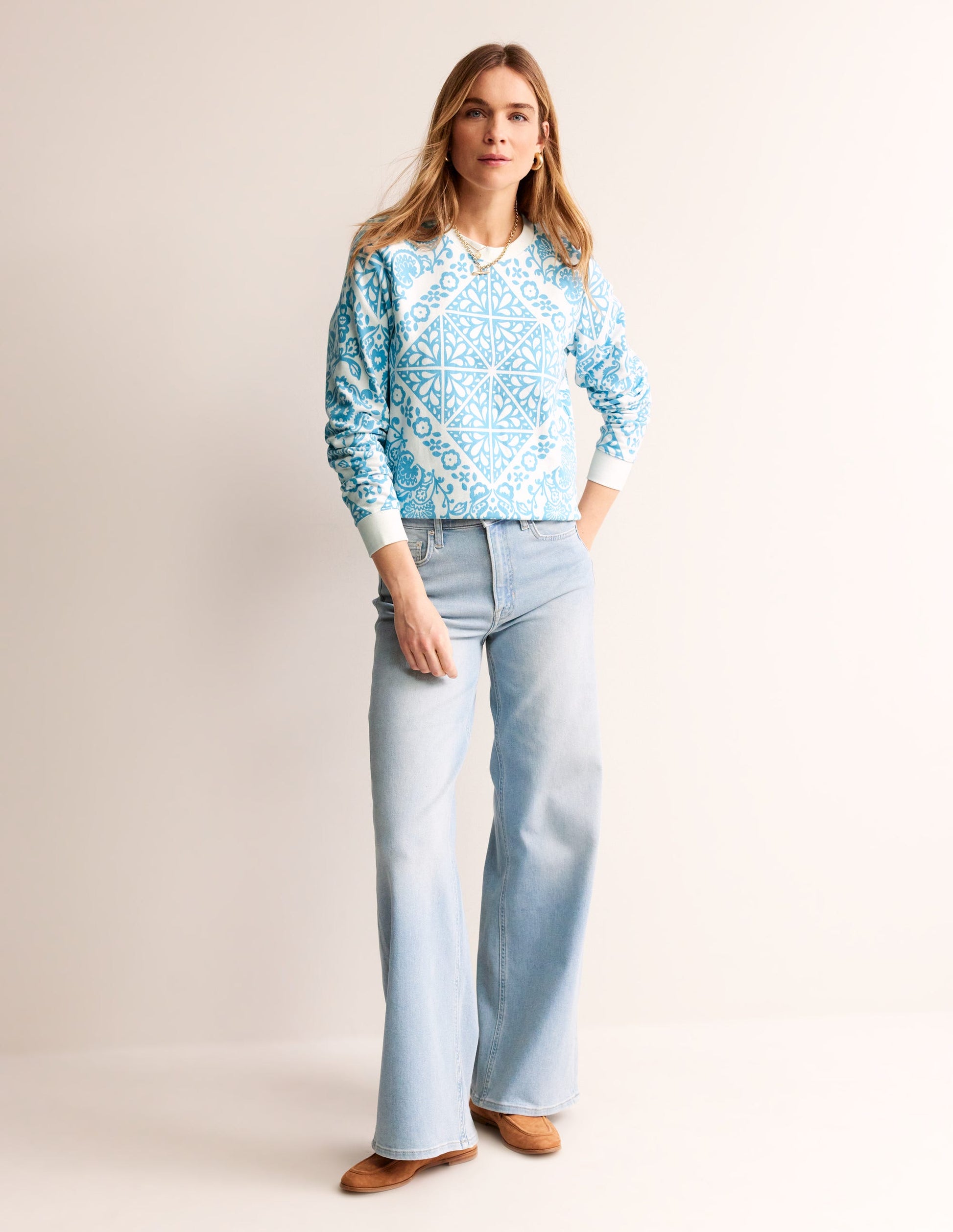 Hannah Printed Sweatshirt-Ivory, Mosaic Terrace-4