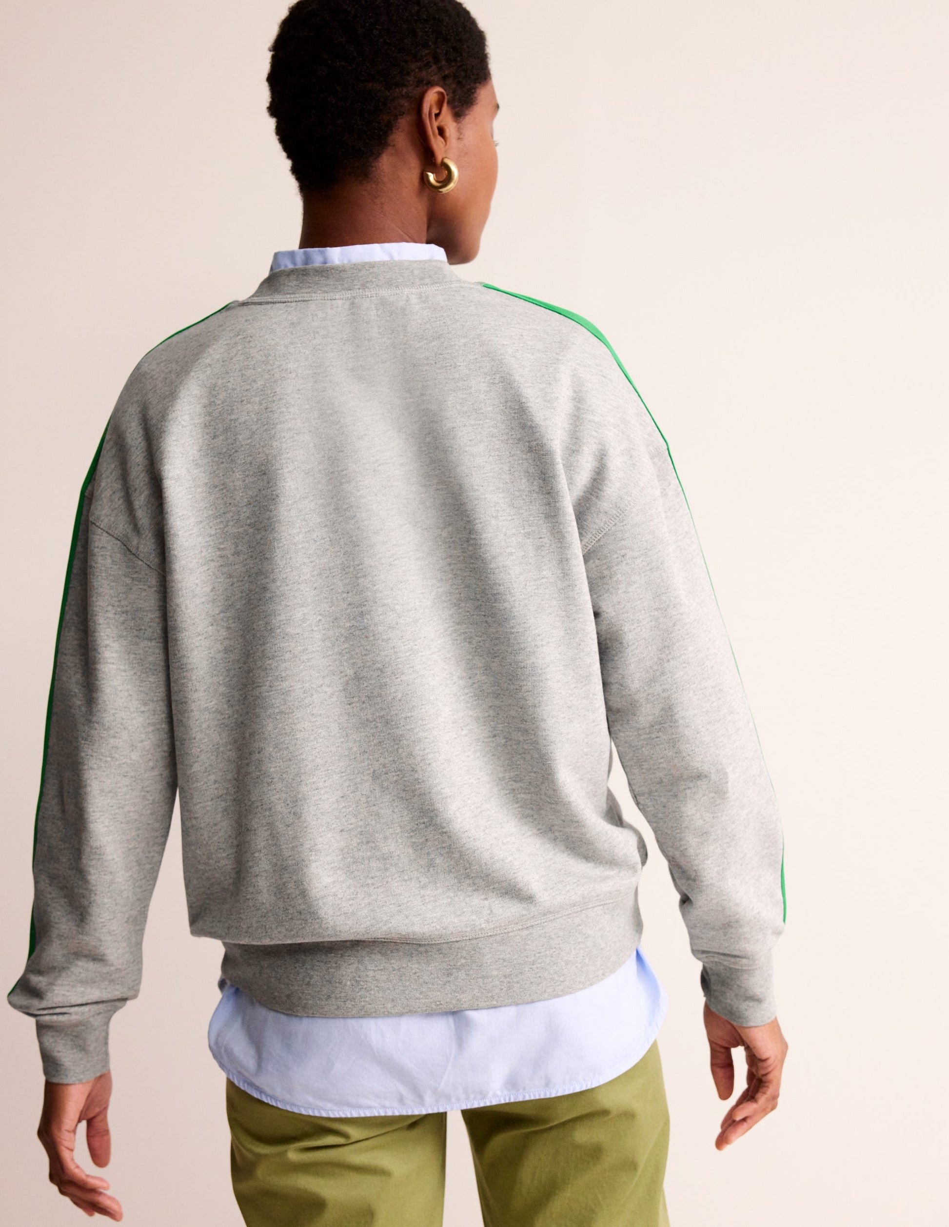 Emi Relaxed Sweatshirt-Grey Neon Stripe-3