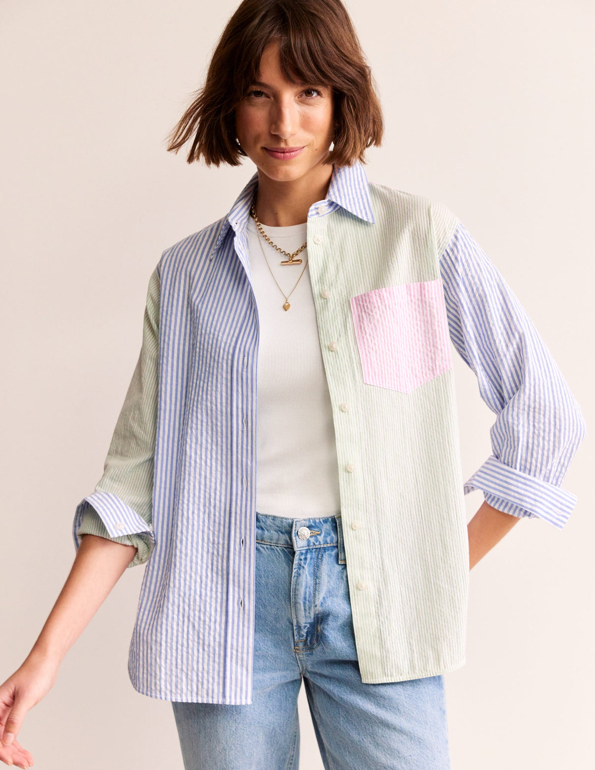 Connie Seersucker Shirt-Hotch Multi - Image 4