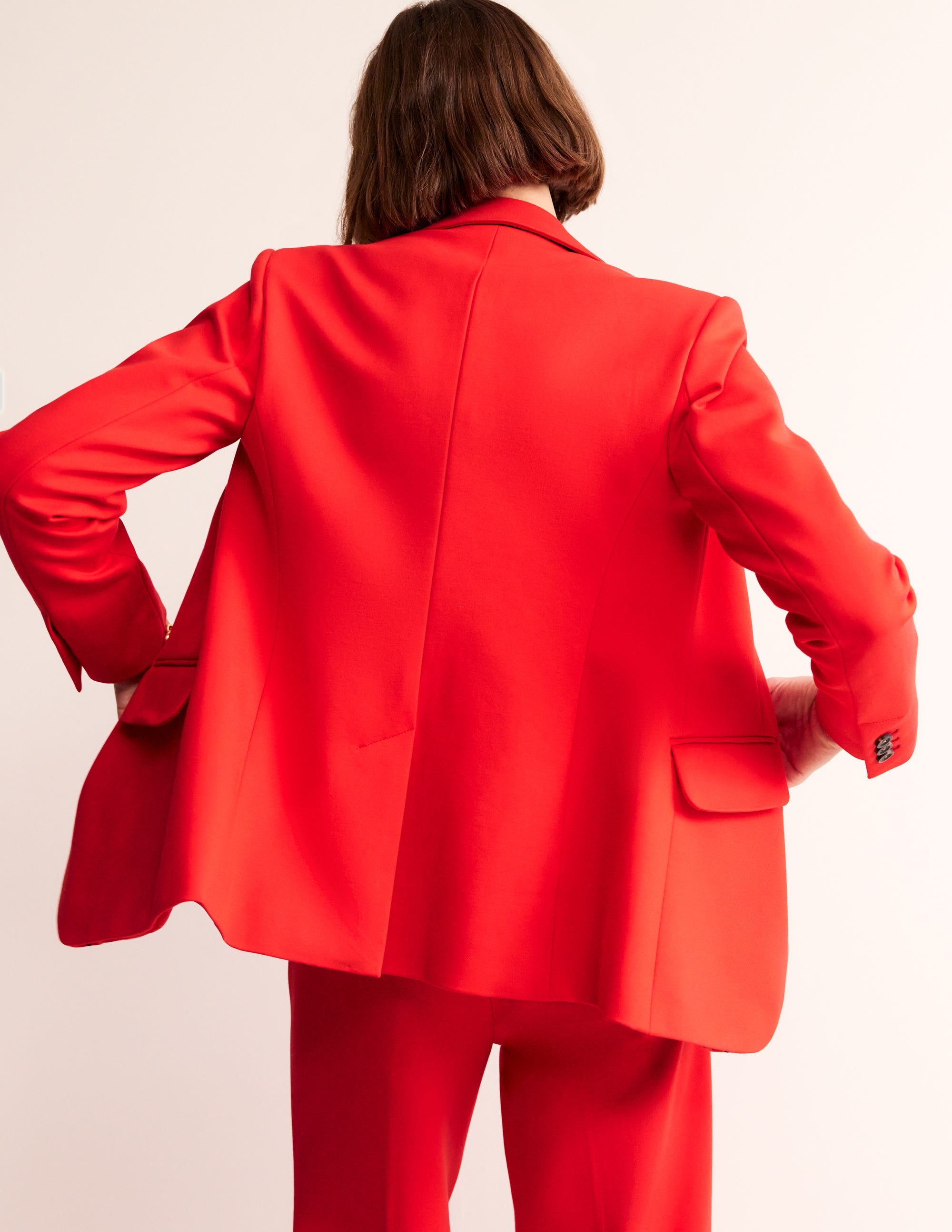 Marylebone Ponte Blazer-Pomegranate - Image 3