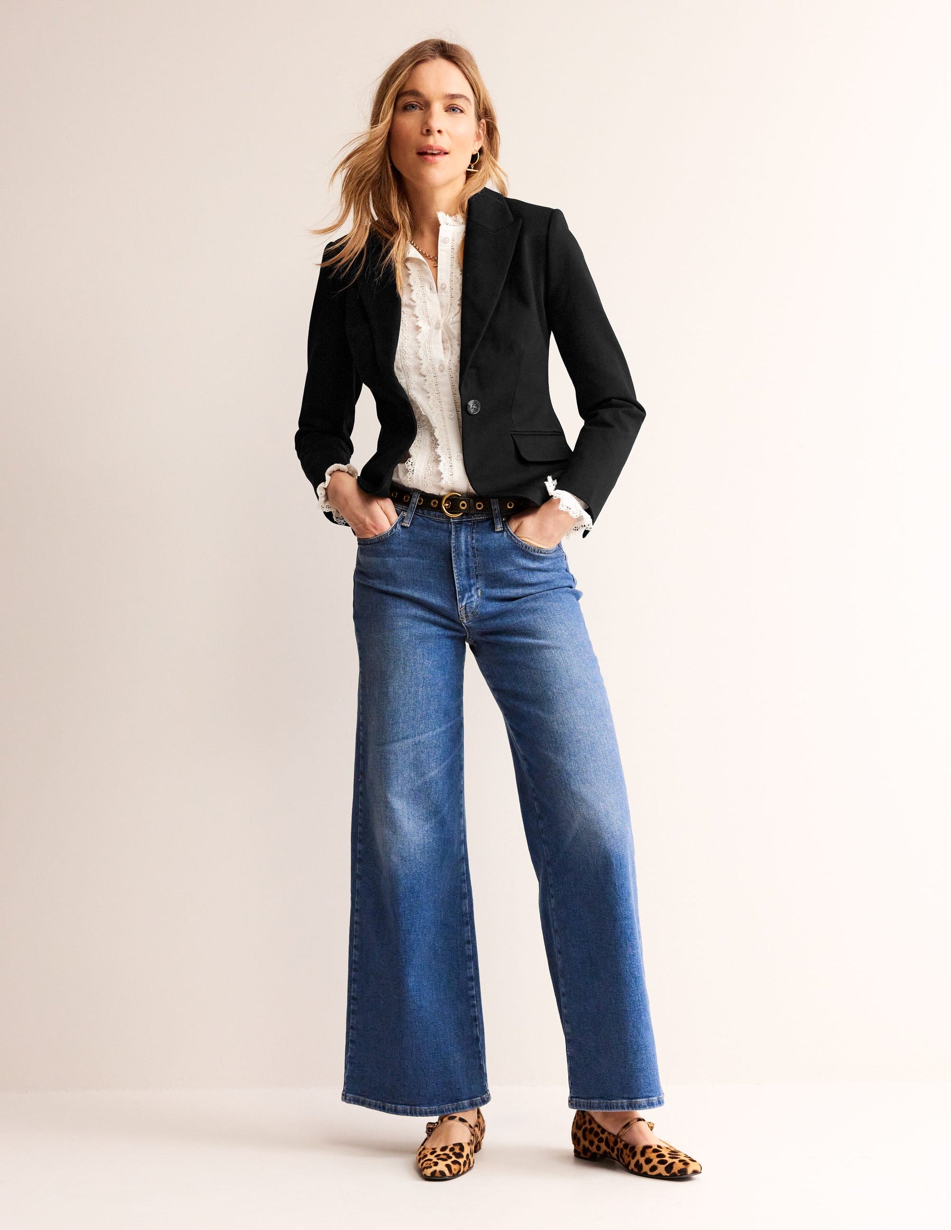 Canonbury Ponte Blazer-Black-4