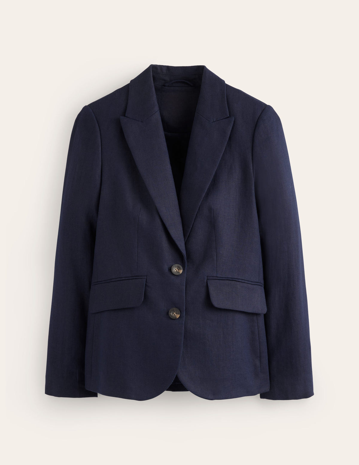 Marylebone Linen Blazer-Navy - Image 6