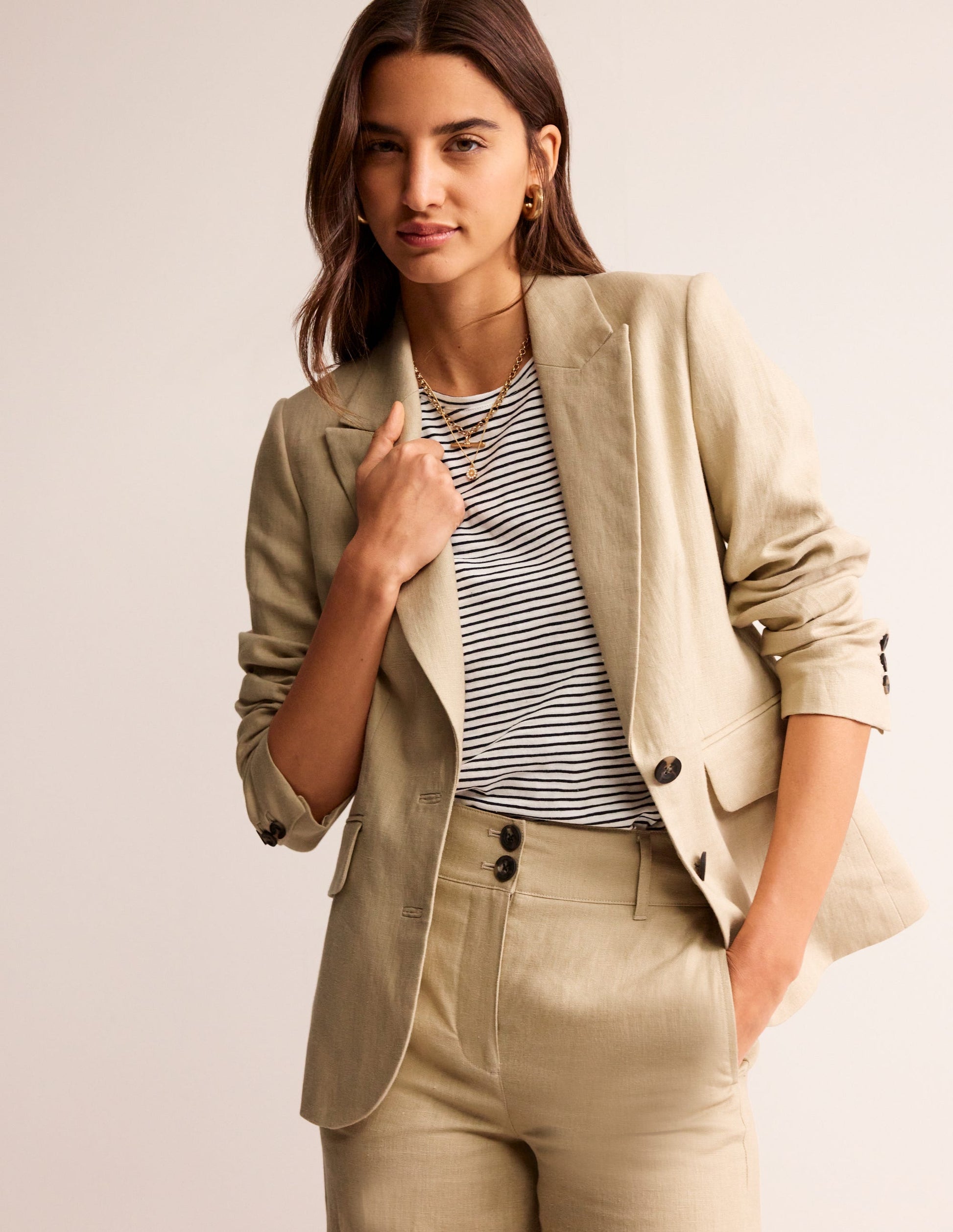 Marylebone Linen Blazer-Neutral-4