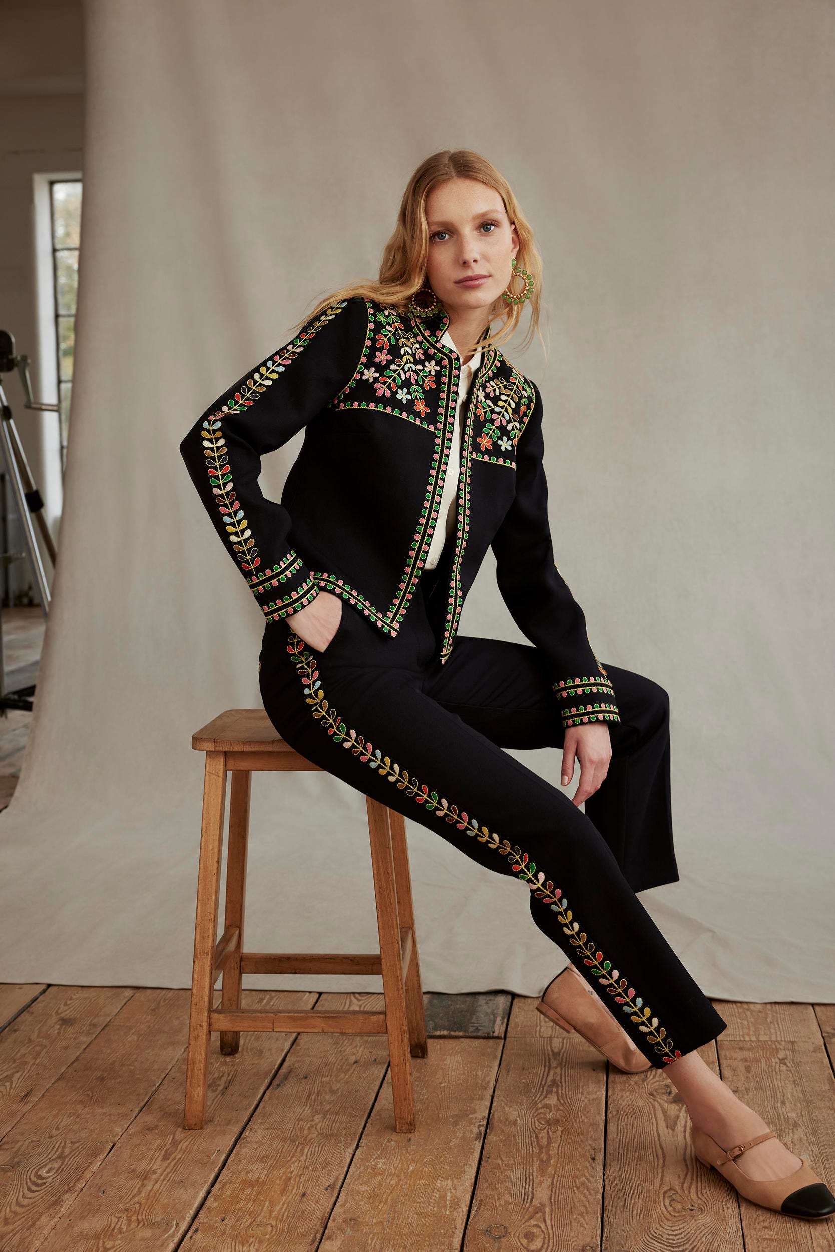 Embroidered Icon Jacket-Navy-8