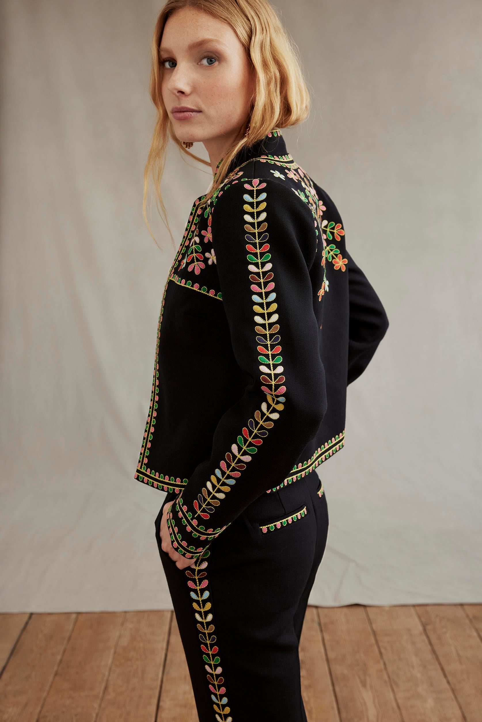 Embroidered Icon Jacket-Navy-10