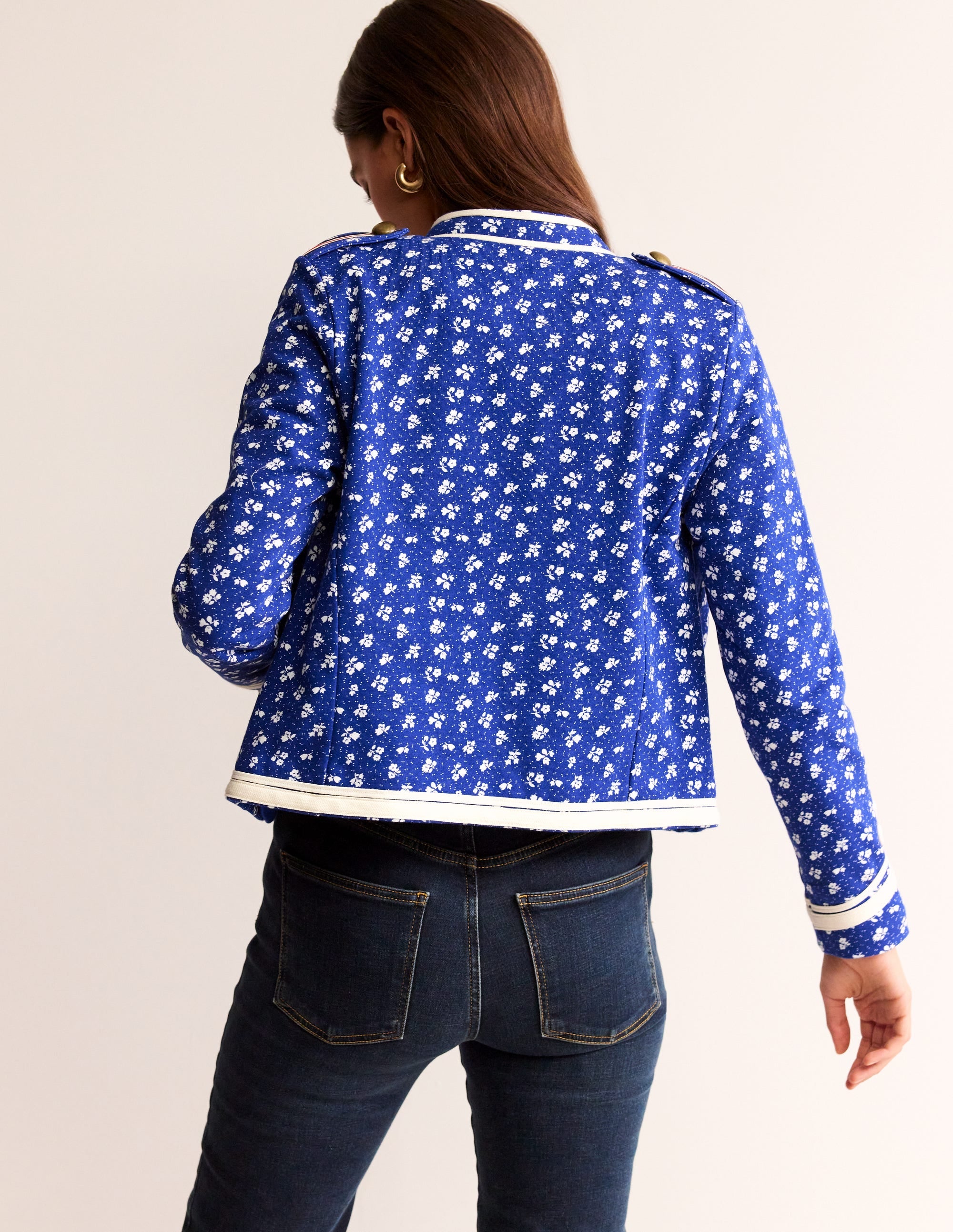 Jersey Military Jacket-Blue - Image 3