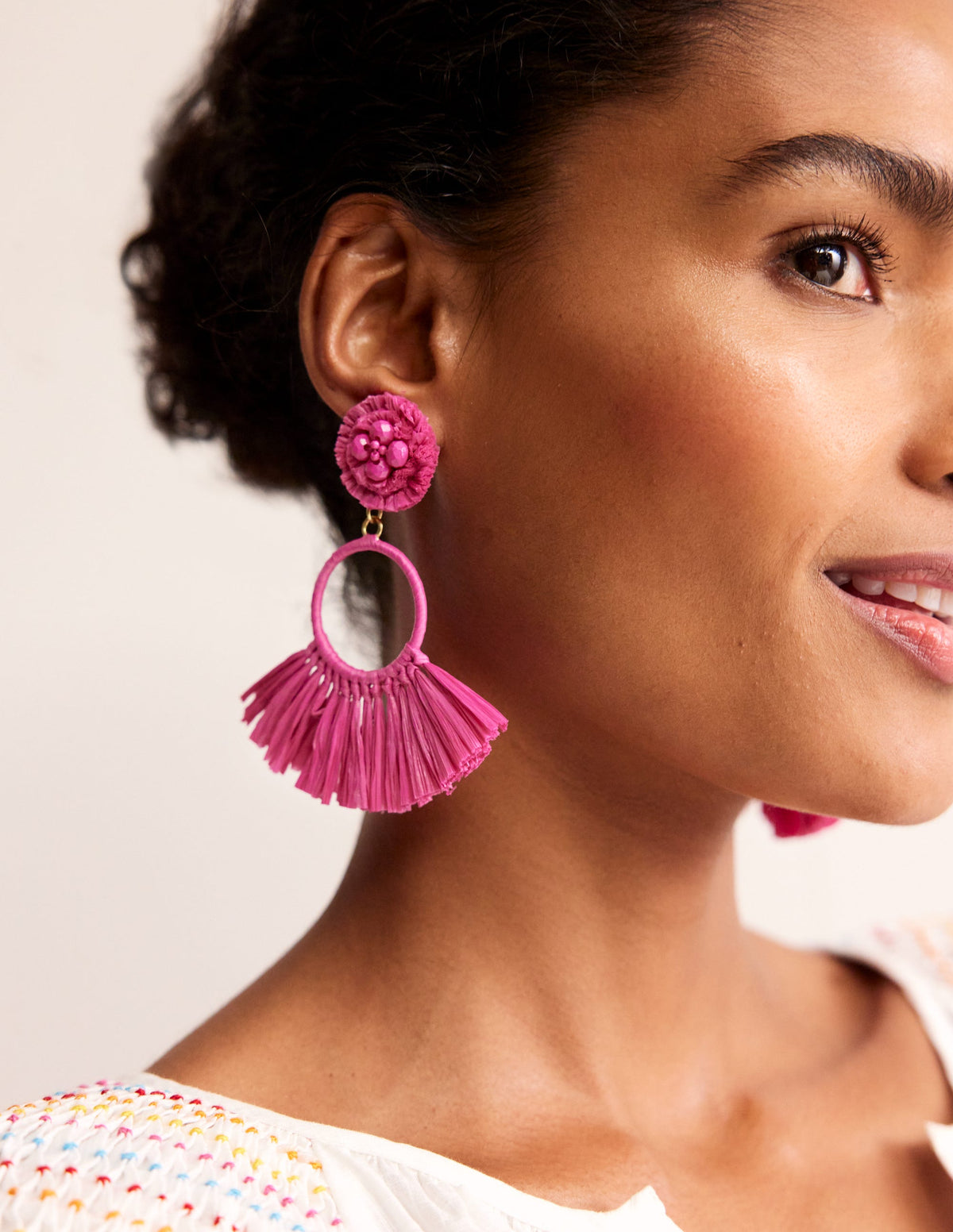 Tassel Ring Earrings-Plum Blossom - Image 1