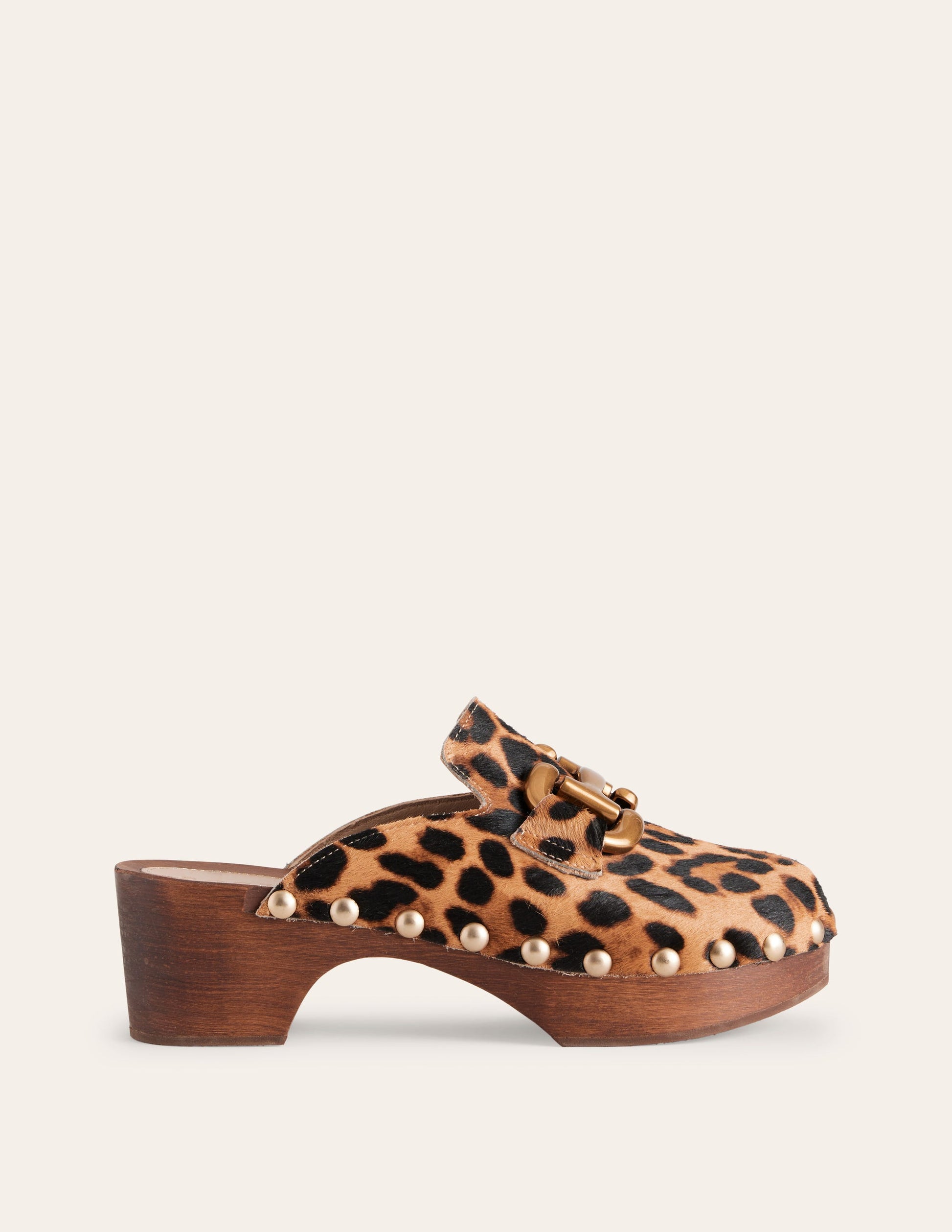 Iris Snaffle Heeled Clogs-Classic Leopard-2