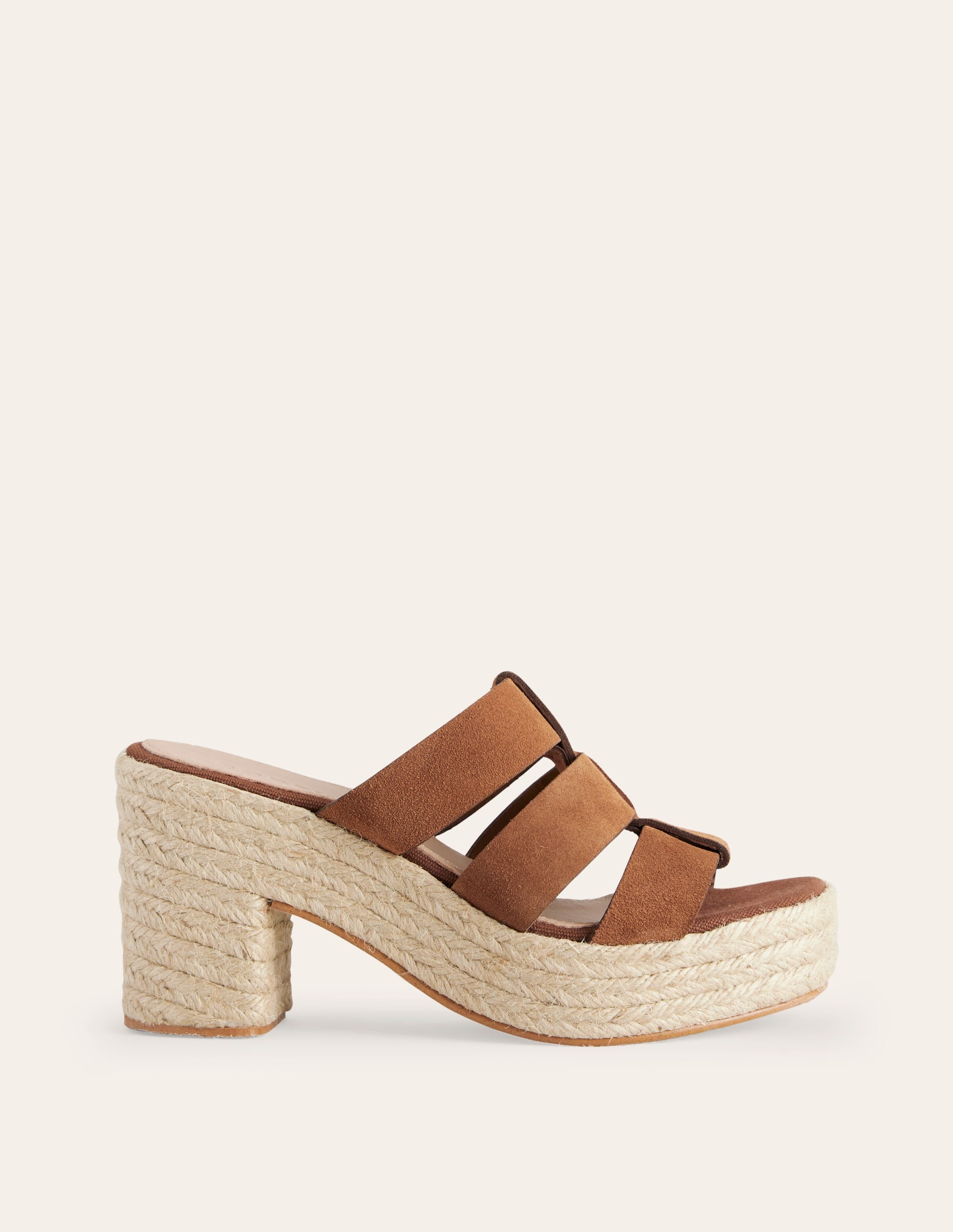 Heeled Espadrille Sandals-Tan - Image 2