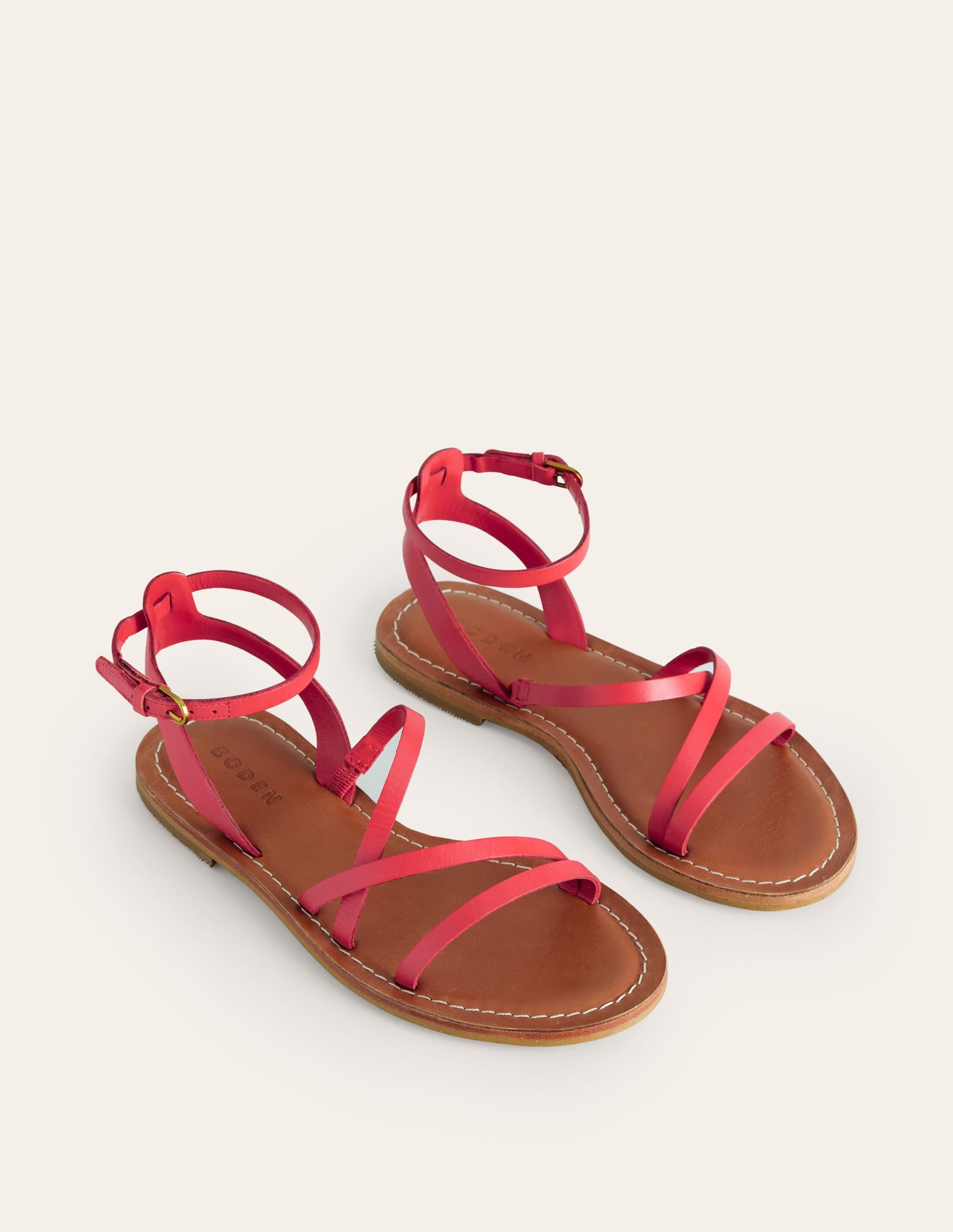 Everyday Flat Sandals-Post Box Red-3