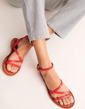 Everyday Flat Sandals-Post Box Red
