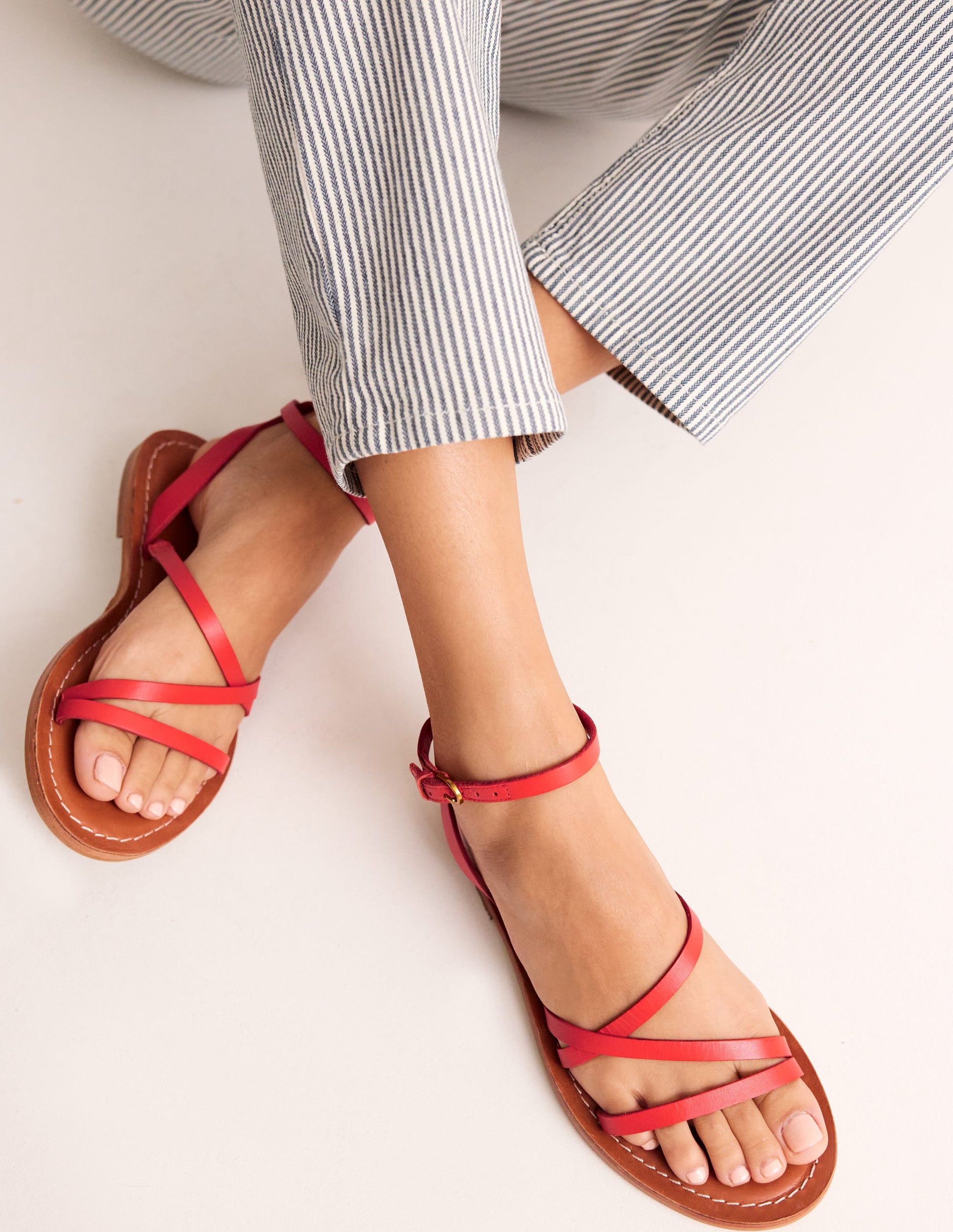 Everyday Flat Sandals-Post Box Red-1