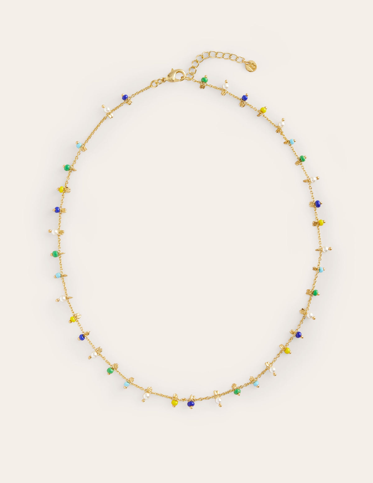 Layering Disc Necklace-Blue Multi-2