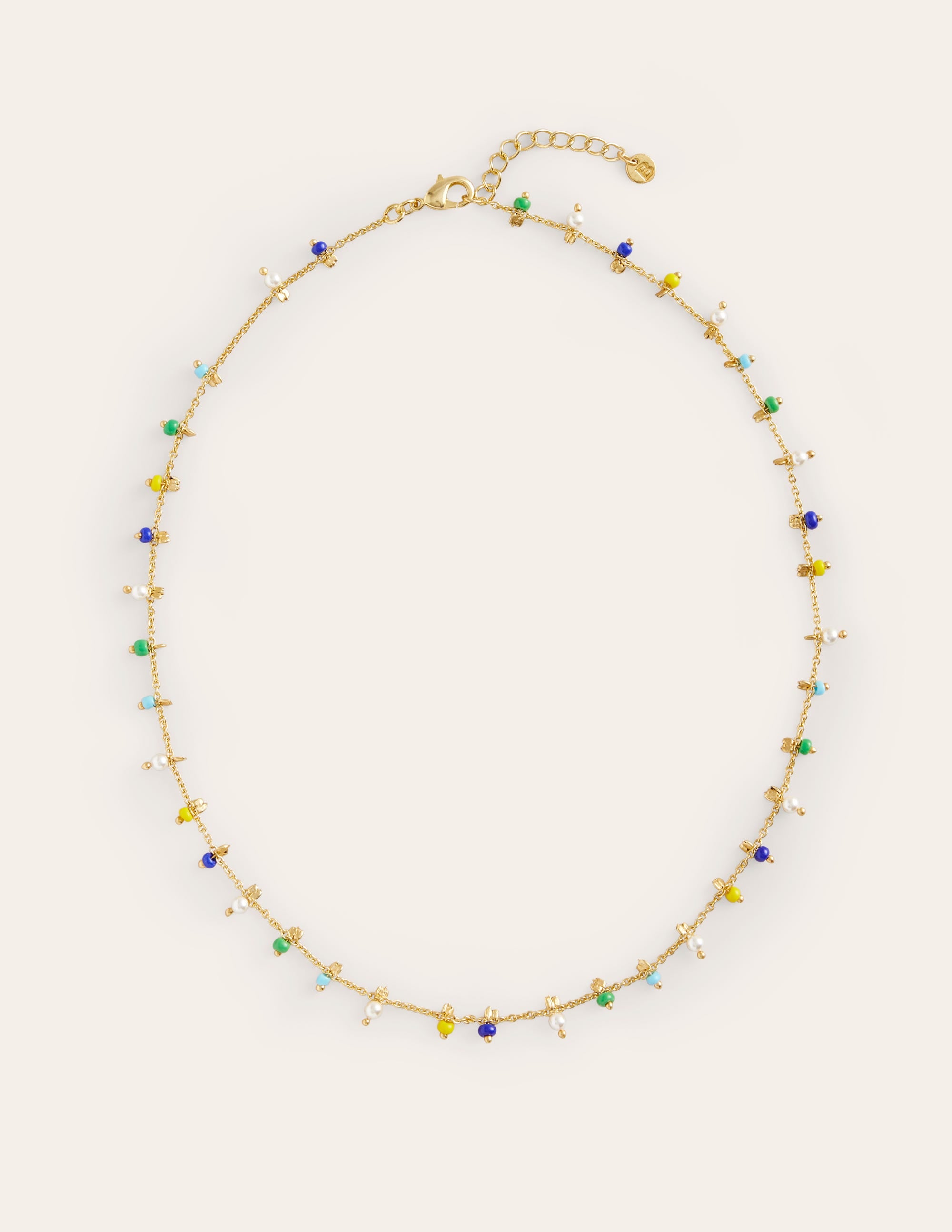 Layering Disc Necklace-Blue Multi - Image 2