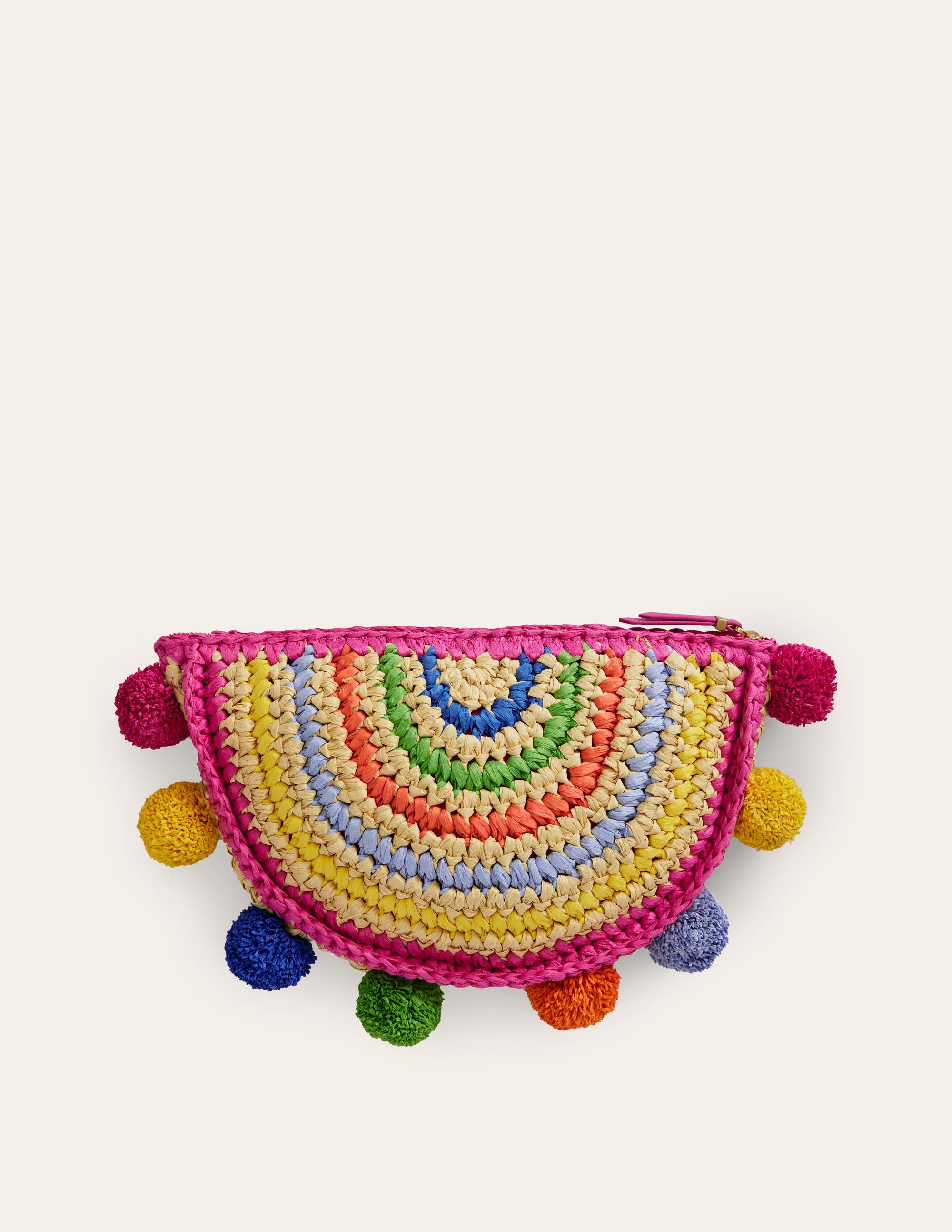 Rainbow Raffia Clutch-Rainbow - Image 2