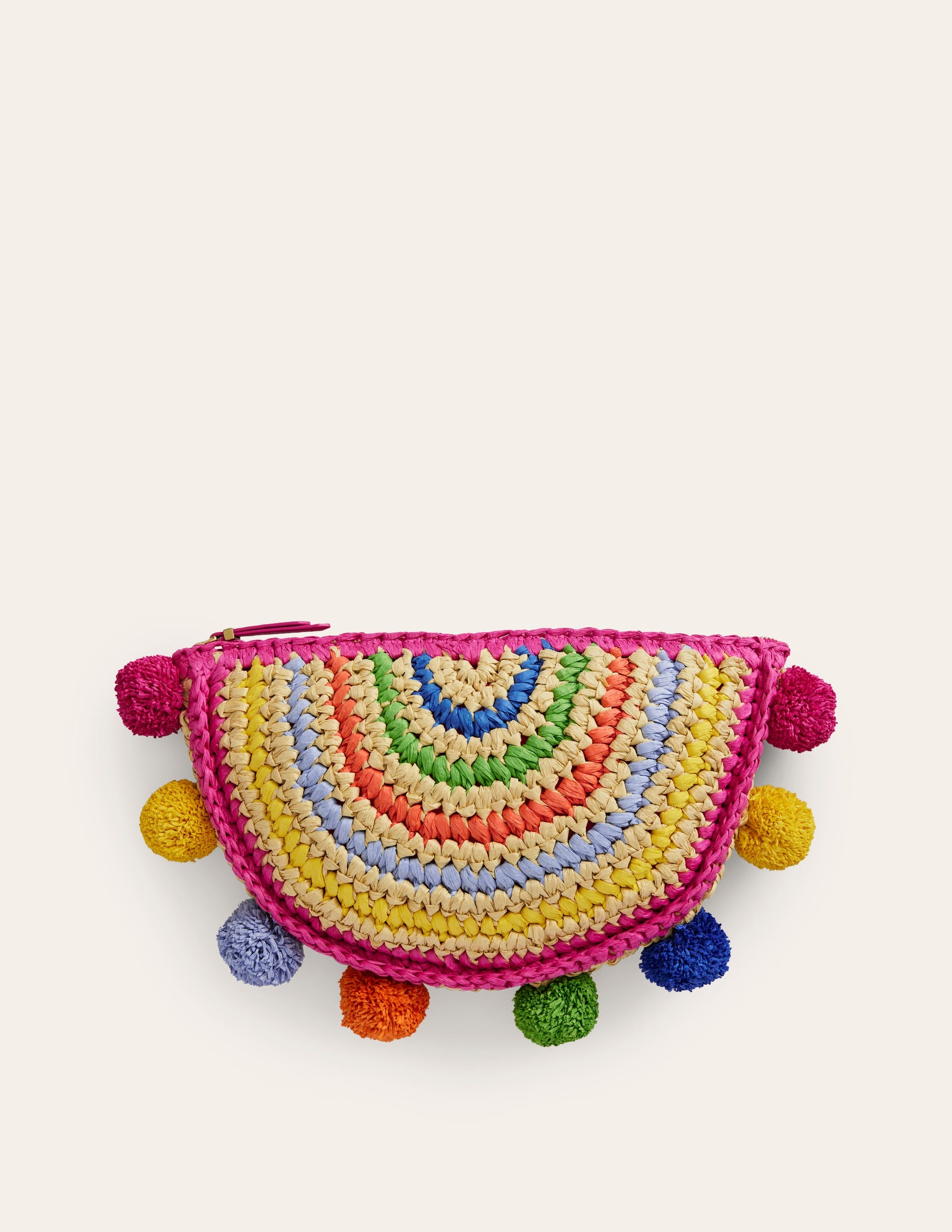 Rainbow Raffia Clutch-Rainbow - Image 3
